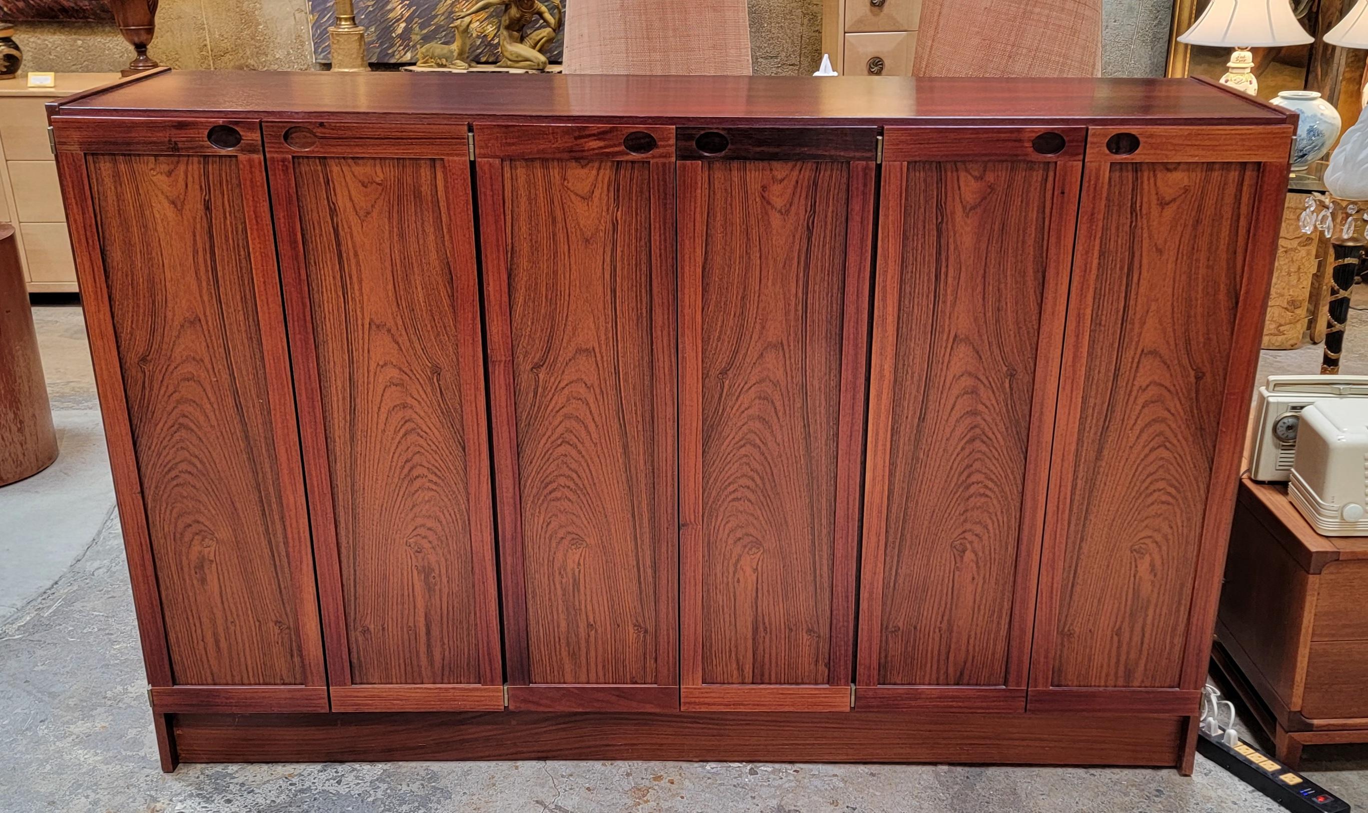 Rosewood Danish Modern Storage Cabinet by Dyrlund For Sale 6