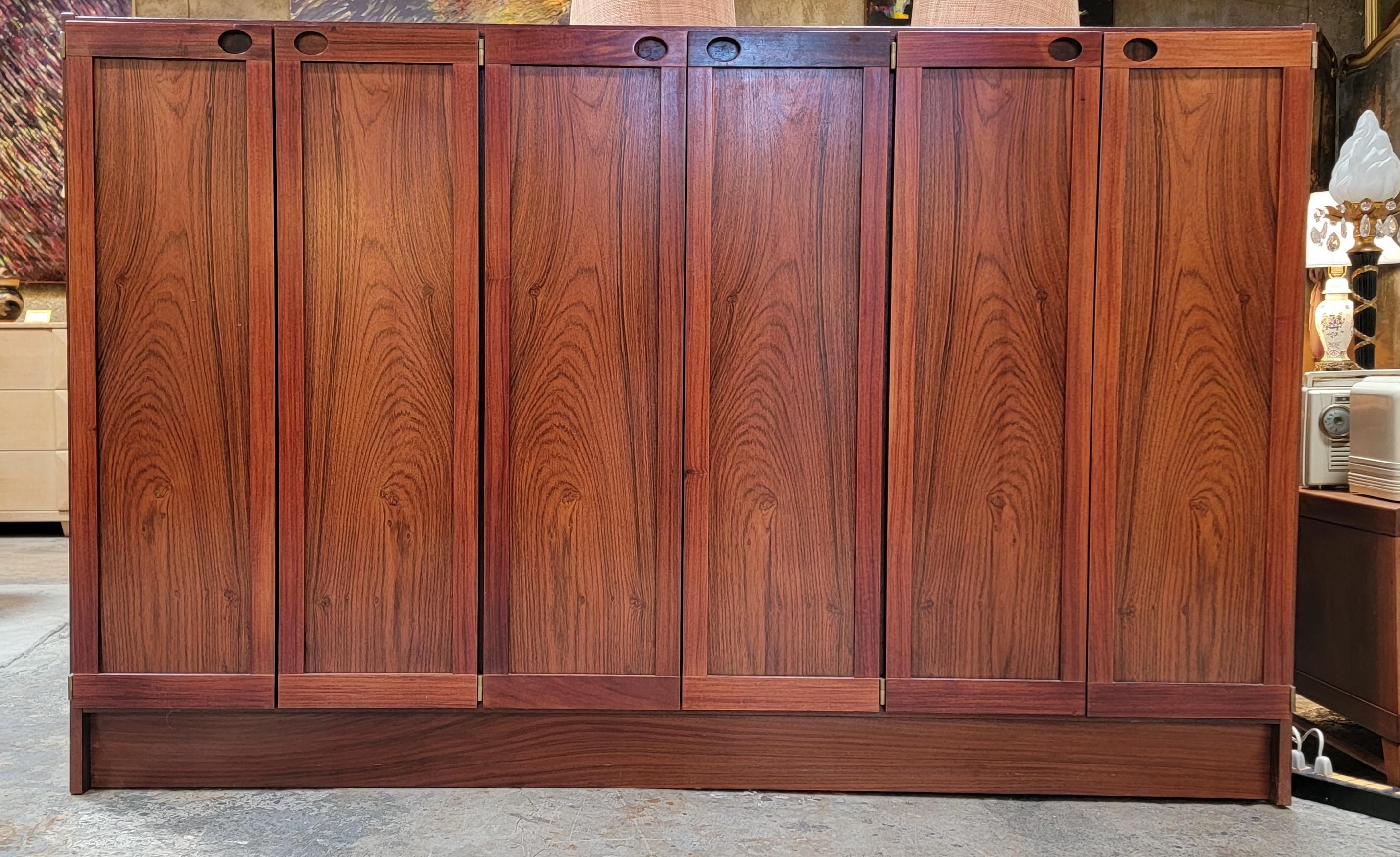 Rosewood Danish Modern Storage Cabinet by Dyrlund For Sale 7