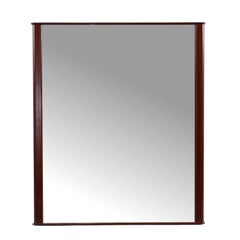 Rosewood Danish Modern Style Wall Mirror by Moser