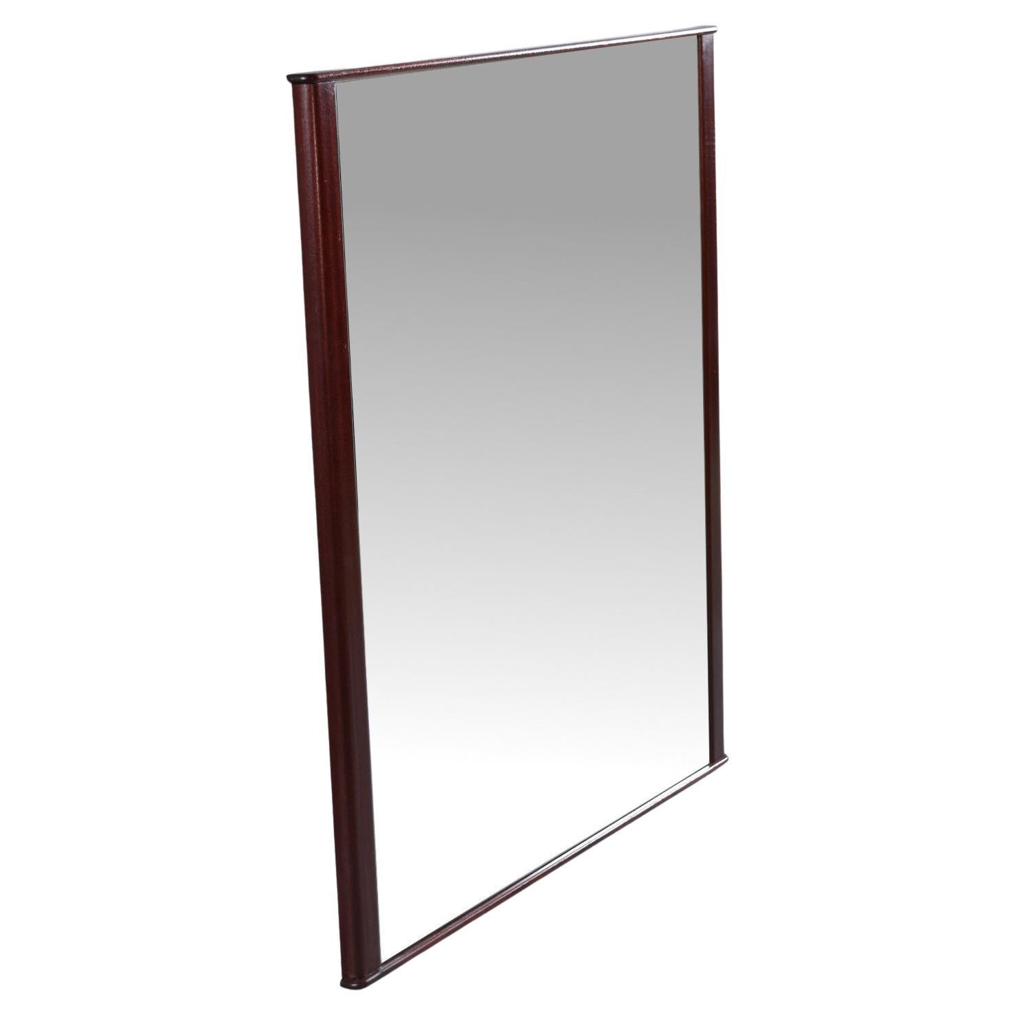 Rosewood Danish Modern Style Wall Mirror by Moser