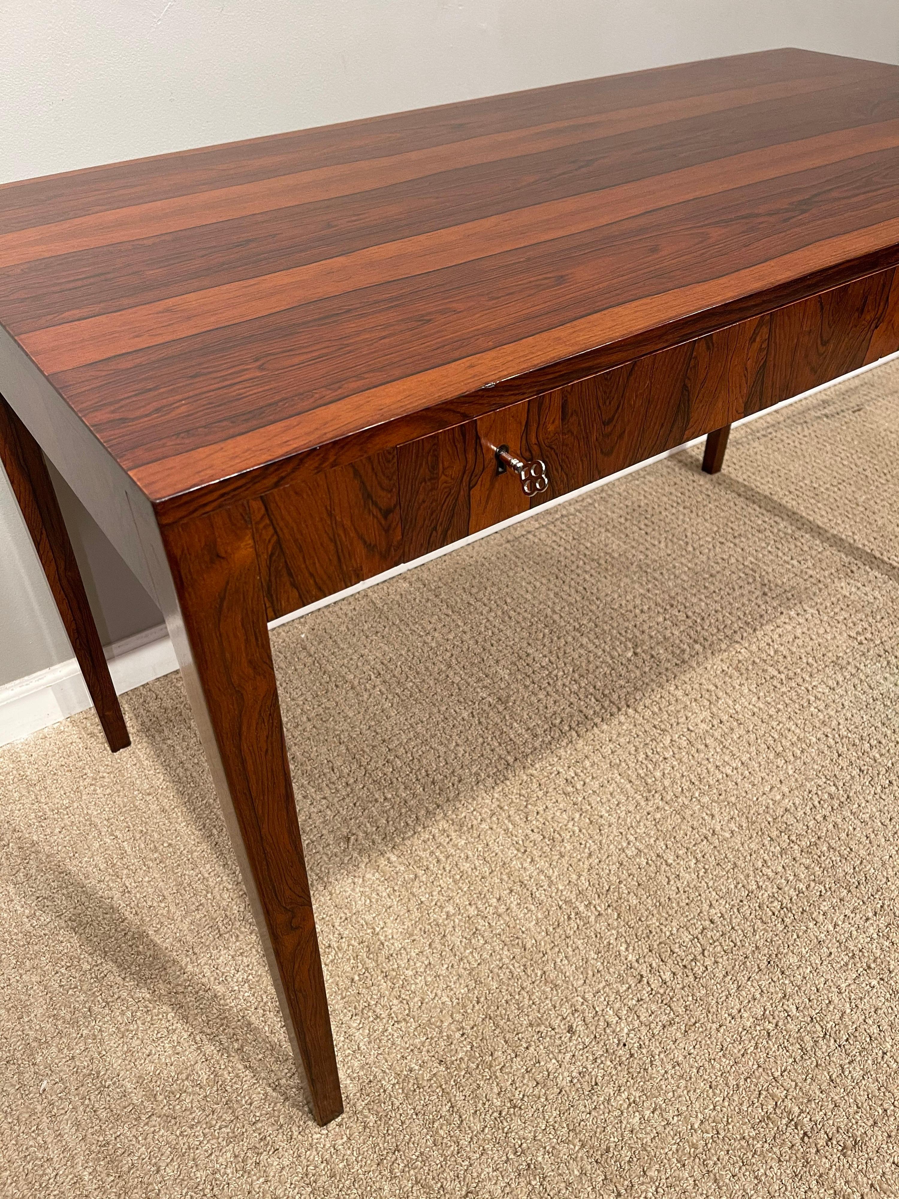 Rosewood Danish Modern Writing Table, by Riis Antonsen 10