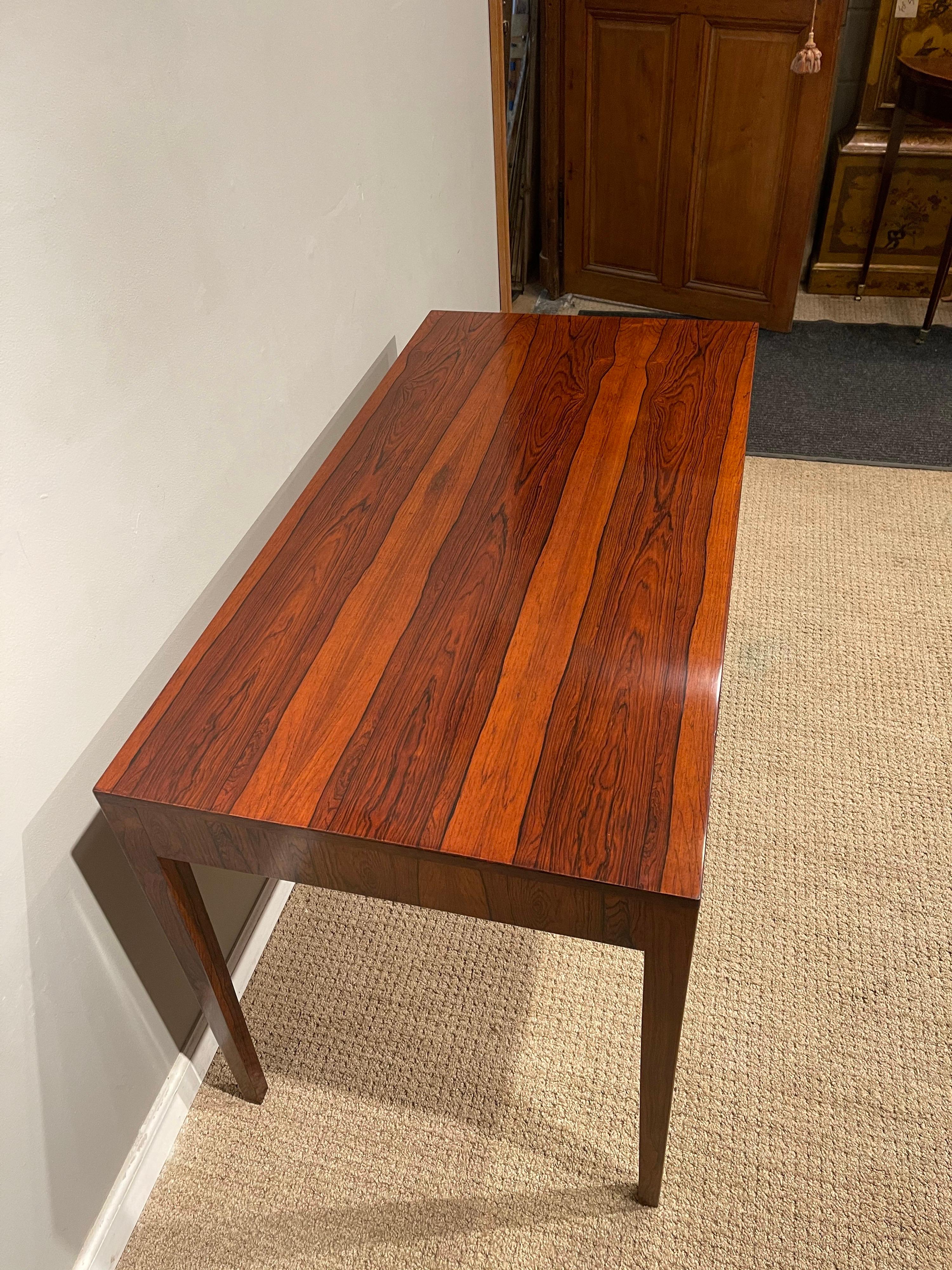 Mid-20th Century Rosewood Danish Modern Writing Table, by Riis Antonsen