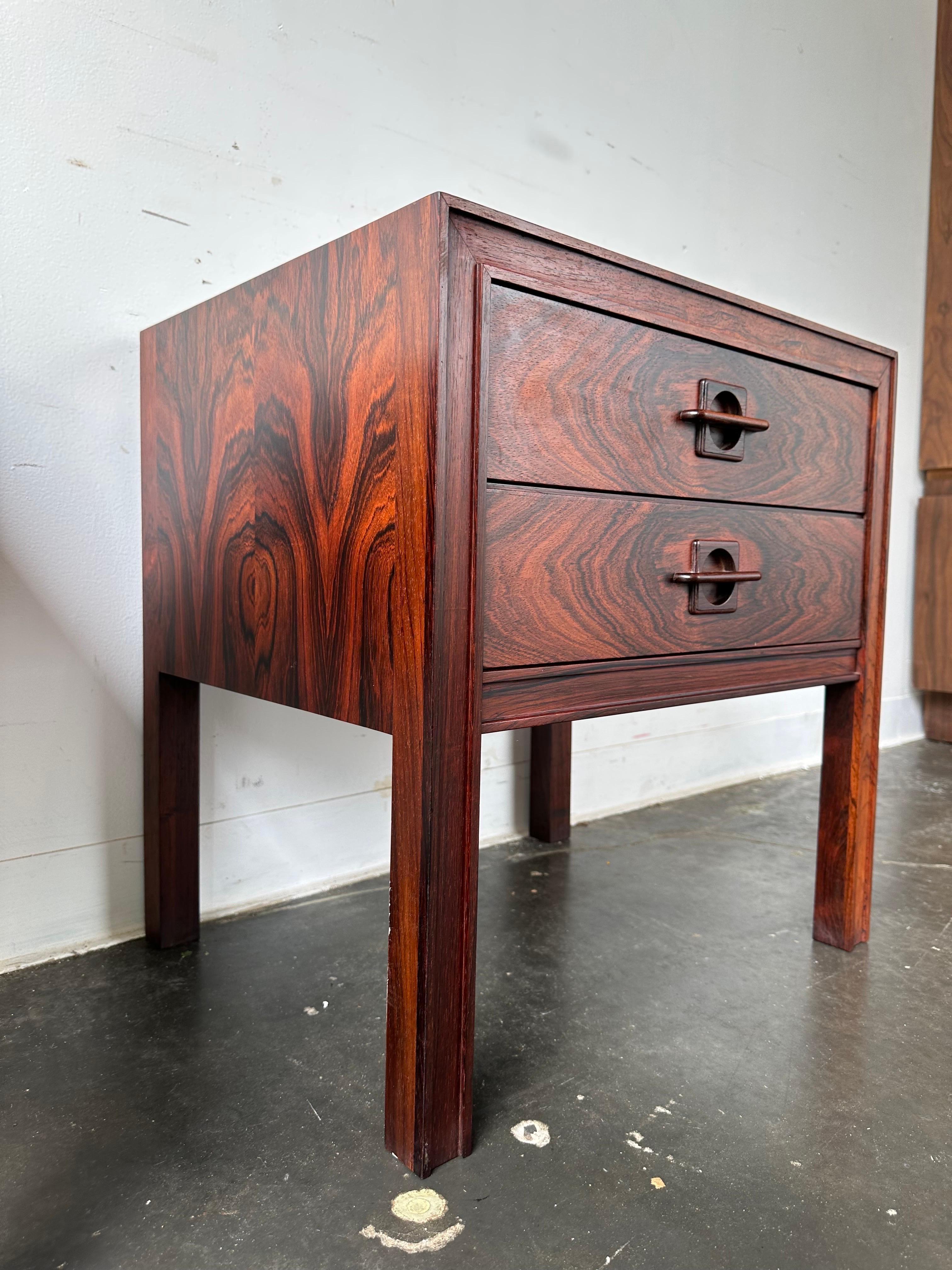 Danish Rosewood danish nightstands by Jorgen clausen 