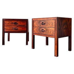 Rosewood danish nightstands by Jorgen clausen