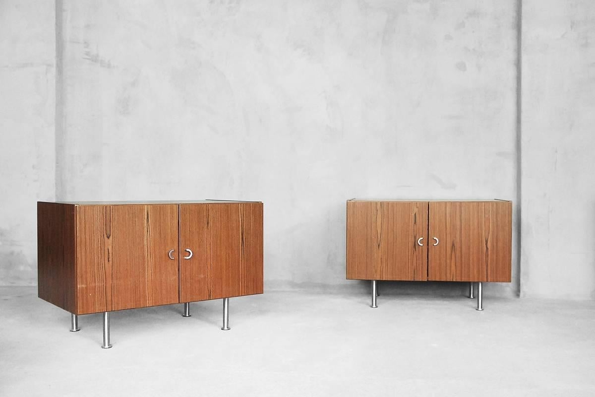 Rosewood Danish Sideboards, 1970s, Set of Two In Good Condition For Sale In Warsaw, PL