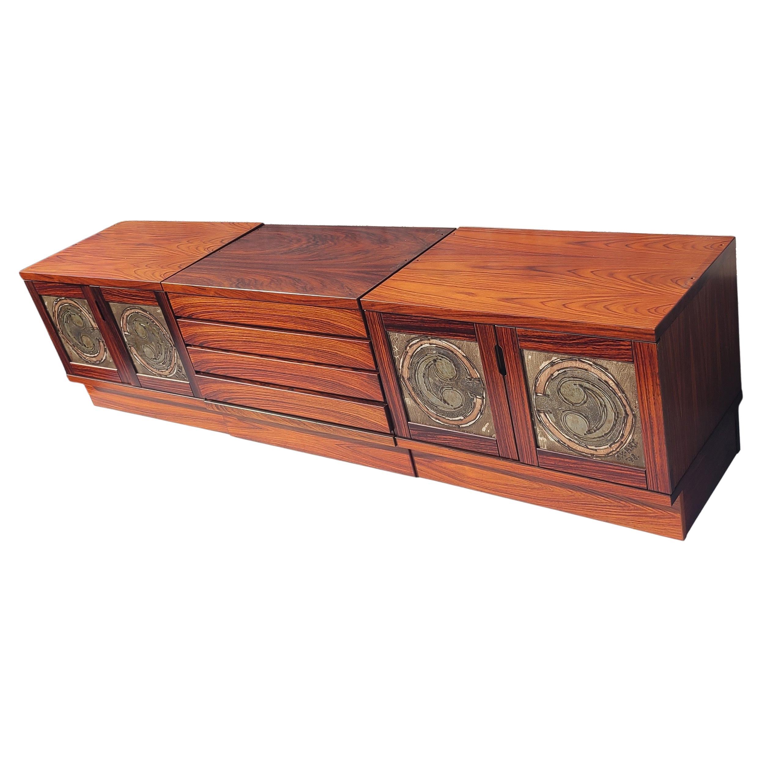 Rosewood Danish Wall Unit by Ox Art 7