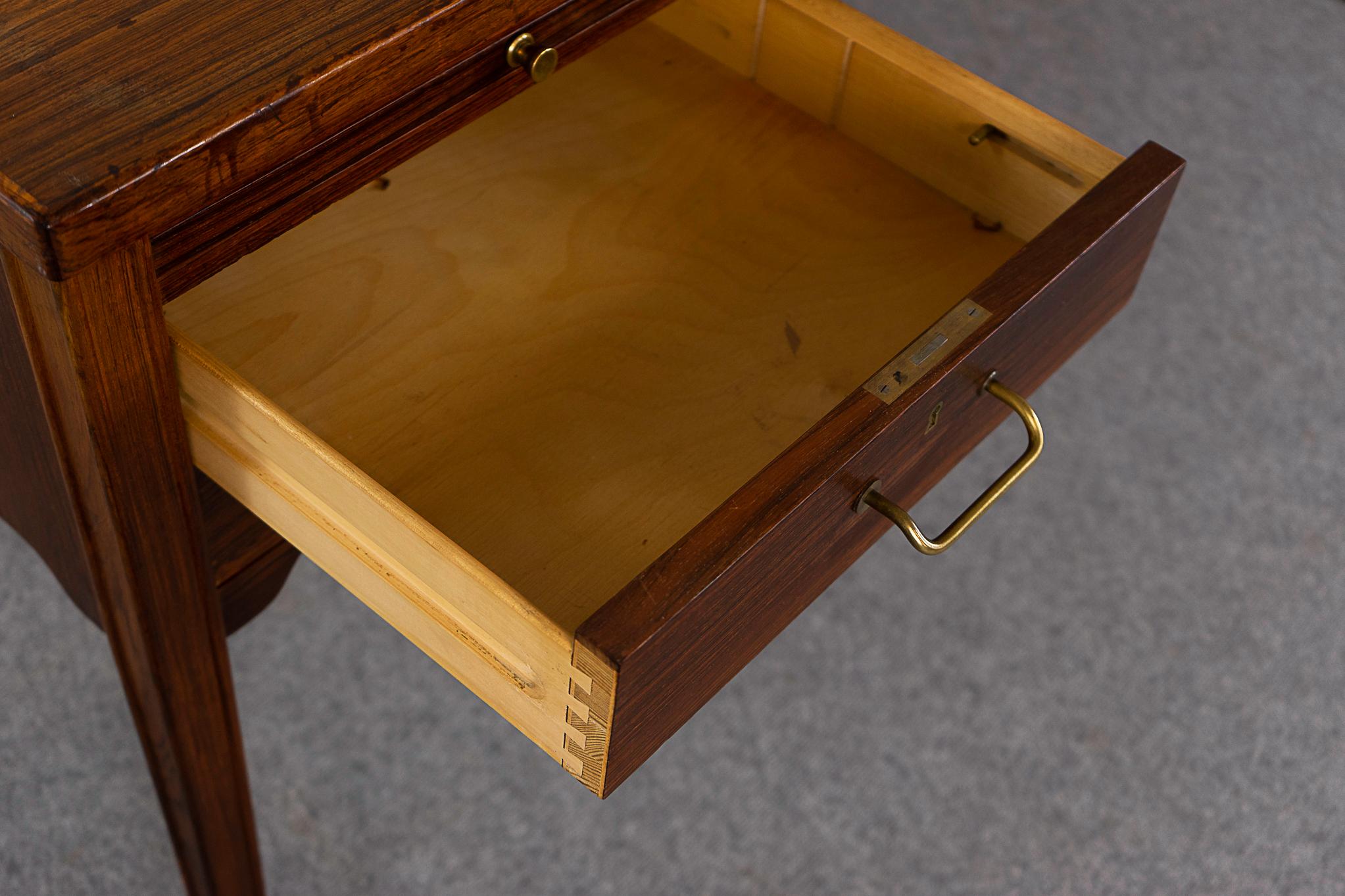 Veneer Rosewood Danish Writing Desk