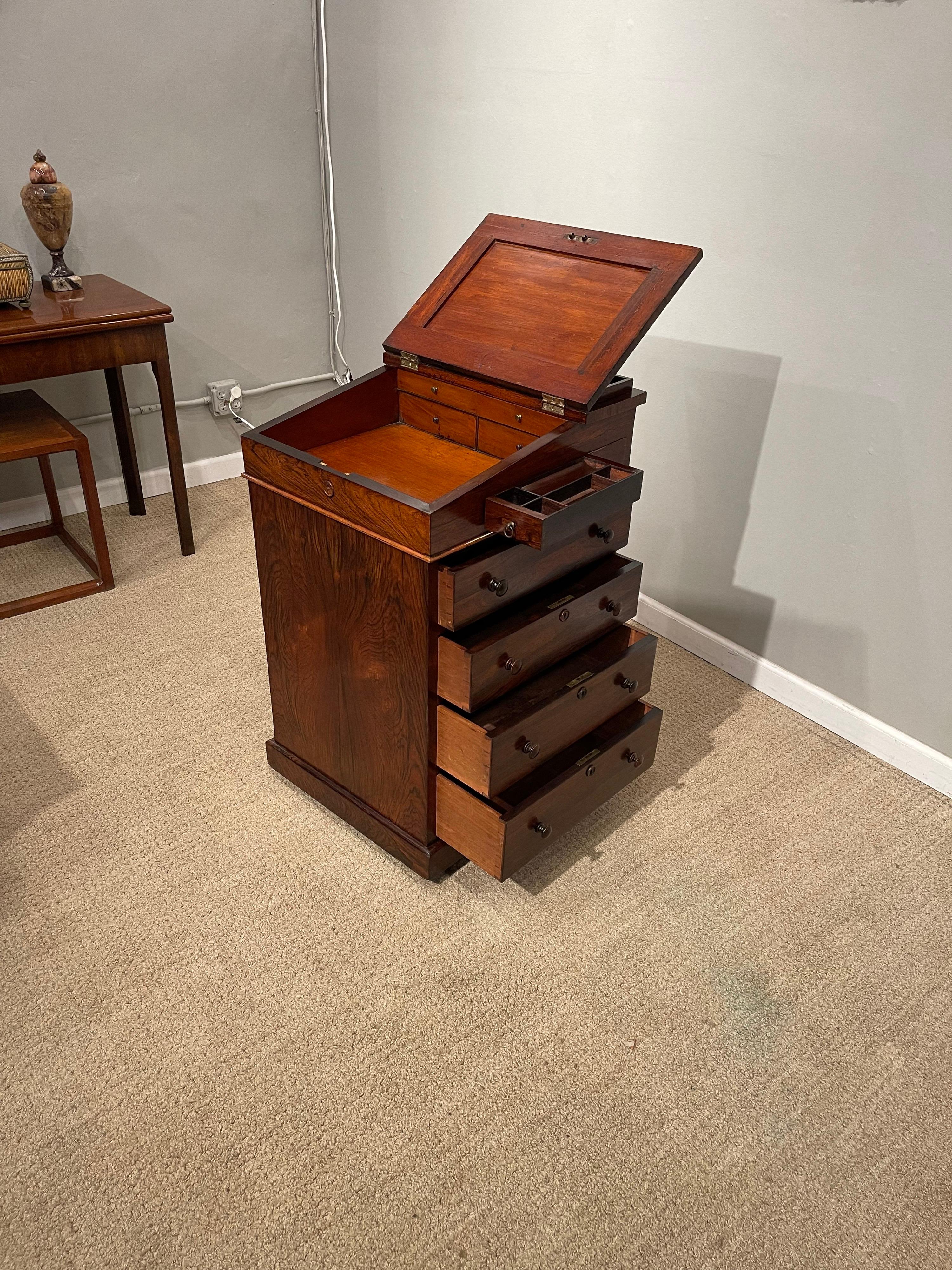 Rosewood Davenport Desk In Good Condition For Sale In New York, NY