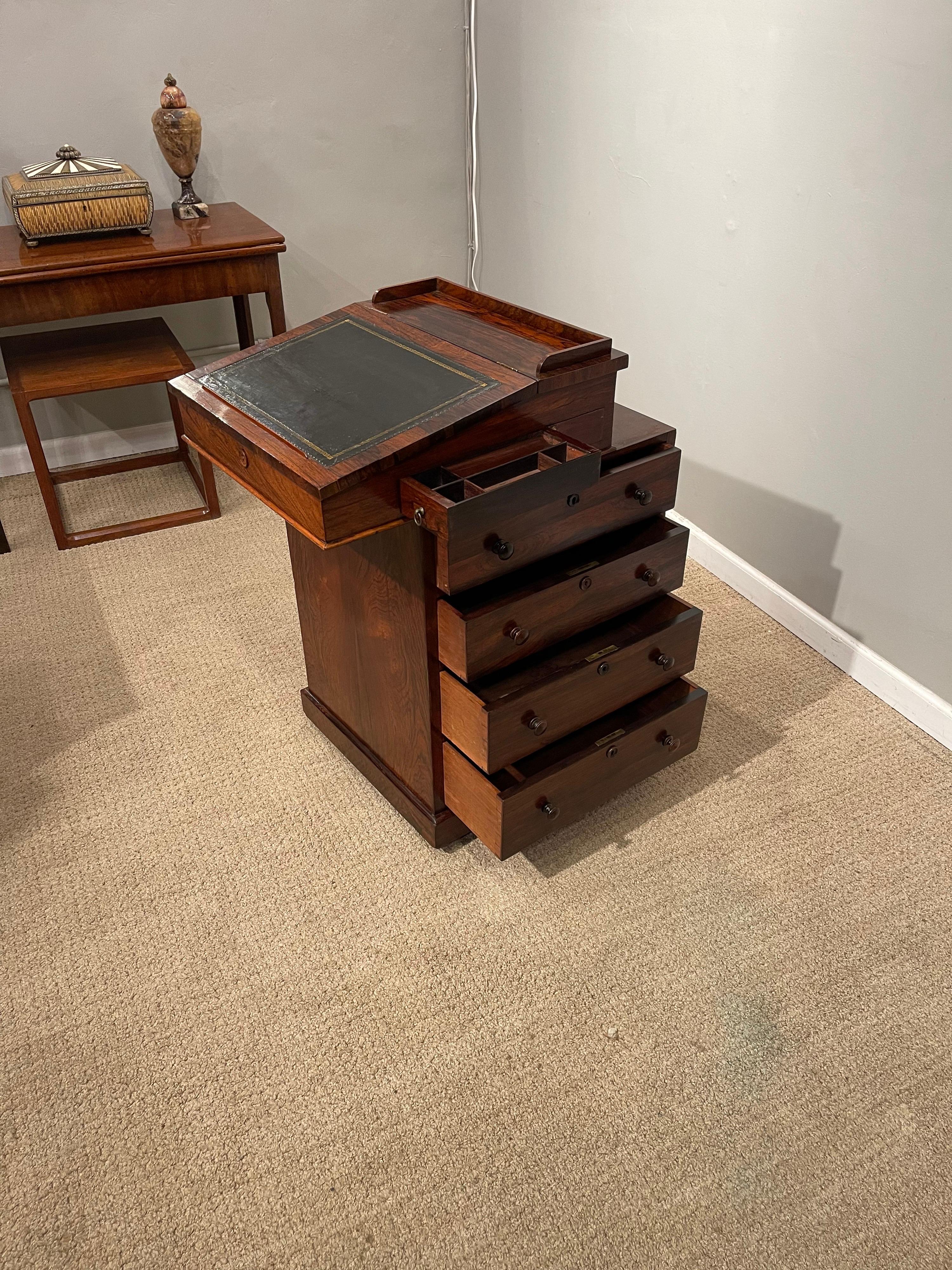 Early 19th Century Rosewood Davenport Desk For Sale