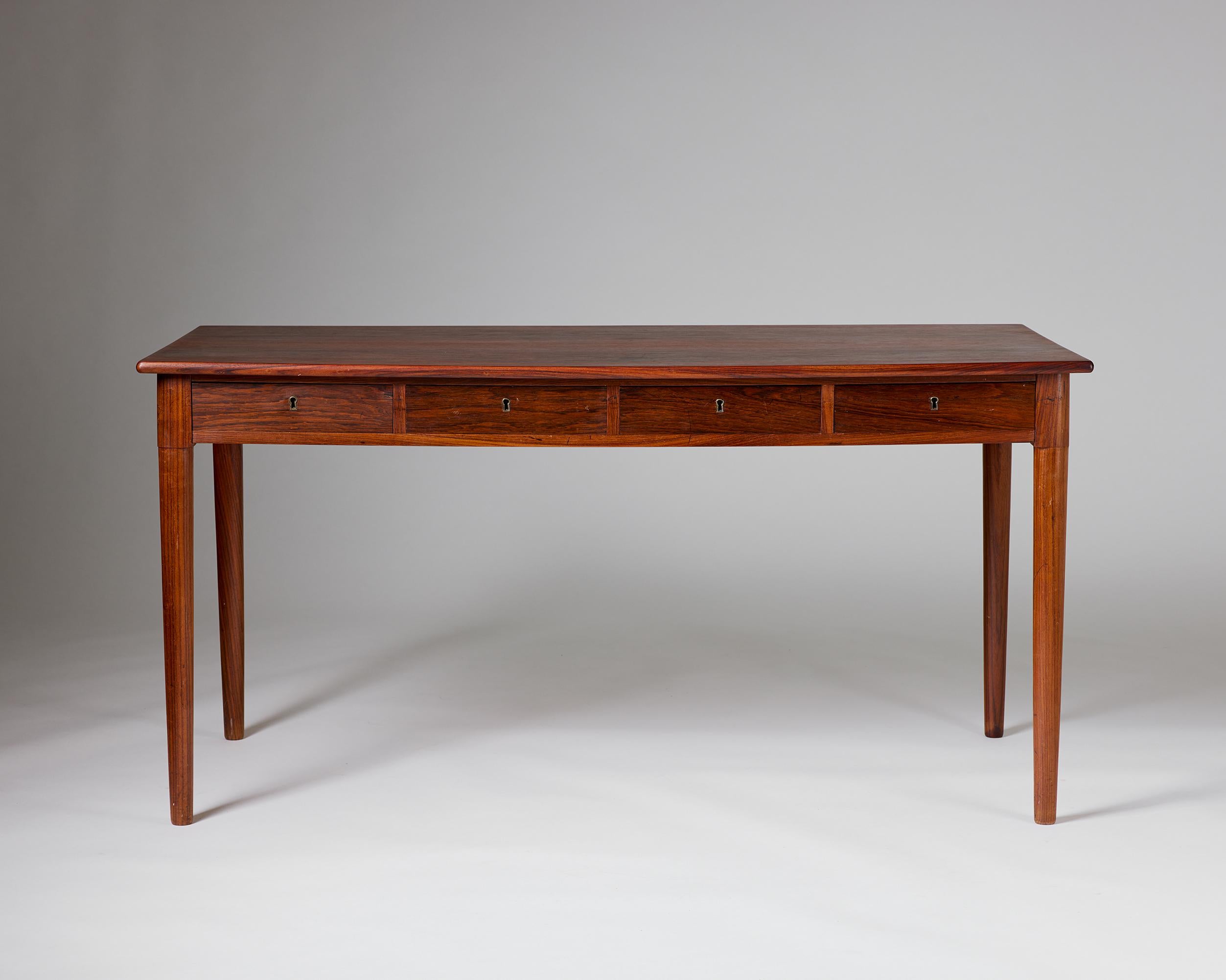 XX secolo Scrivania in palissandro di Anonymous Denmark, anni 1950-60 in vendita