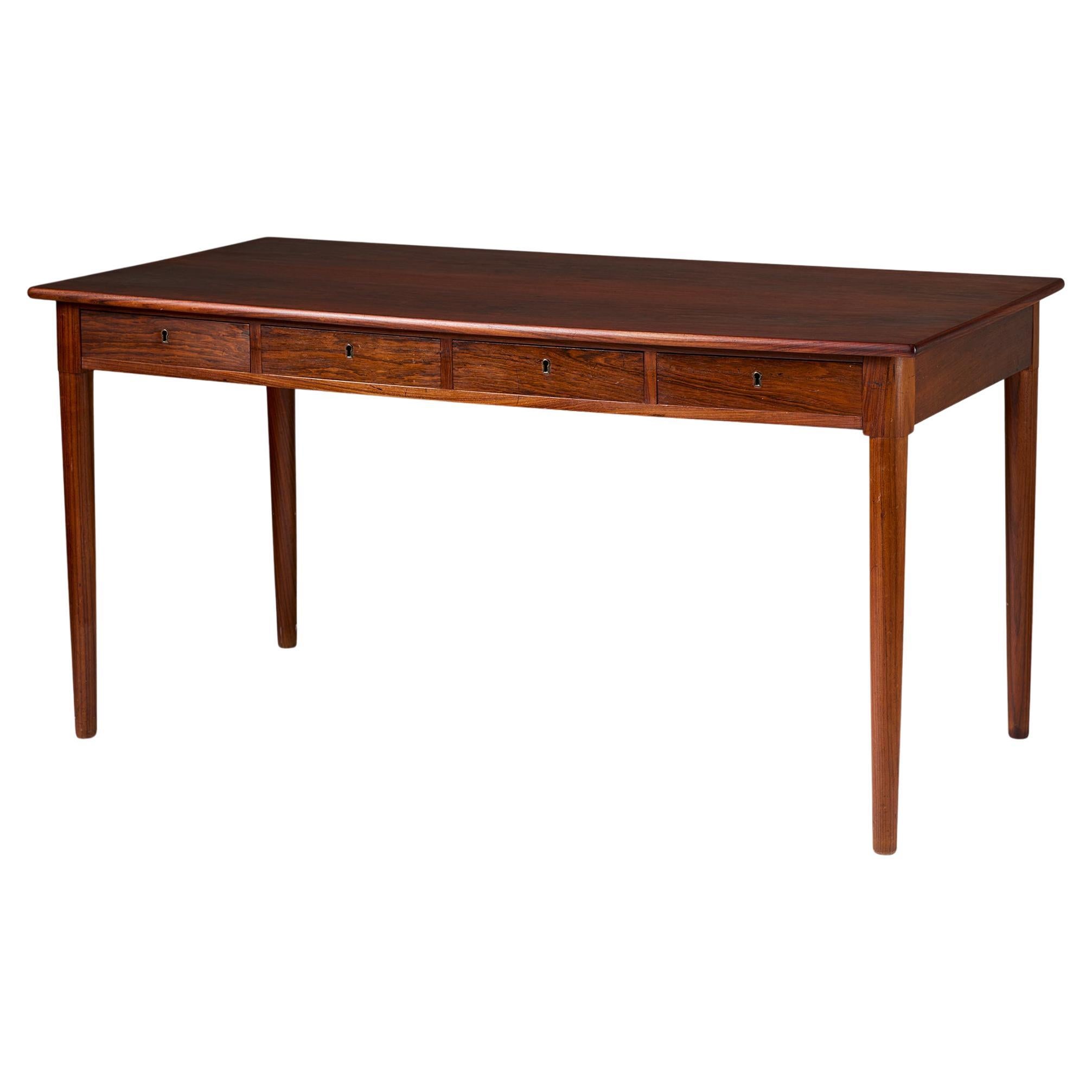 Scrivania in palissandro di Anonymous Denmark, anni 1950-60