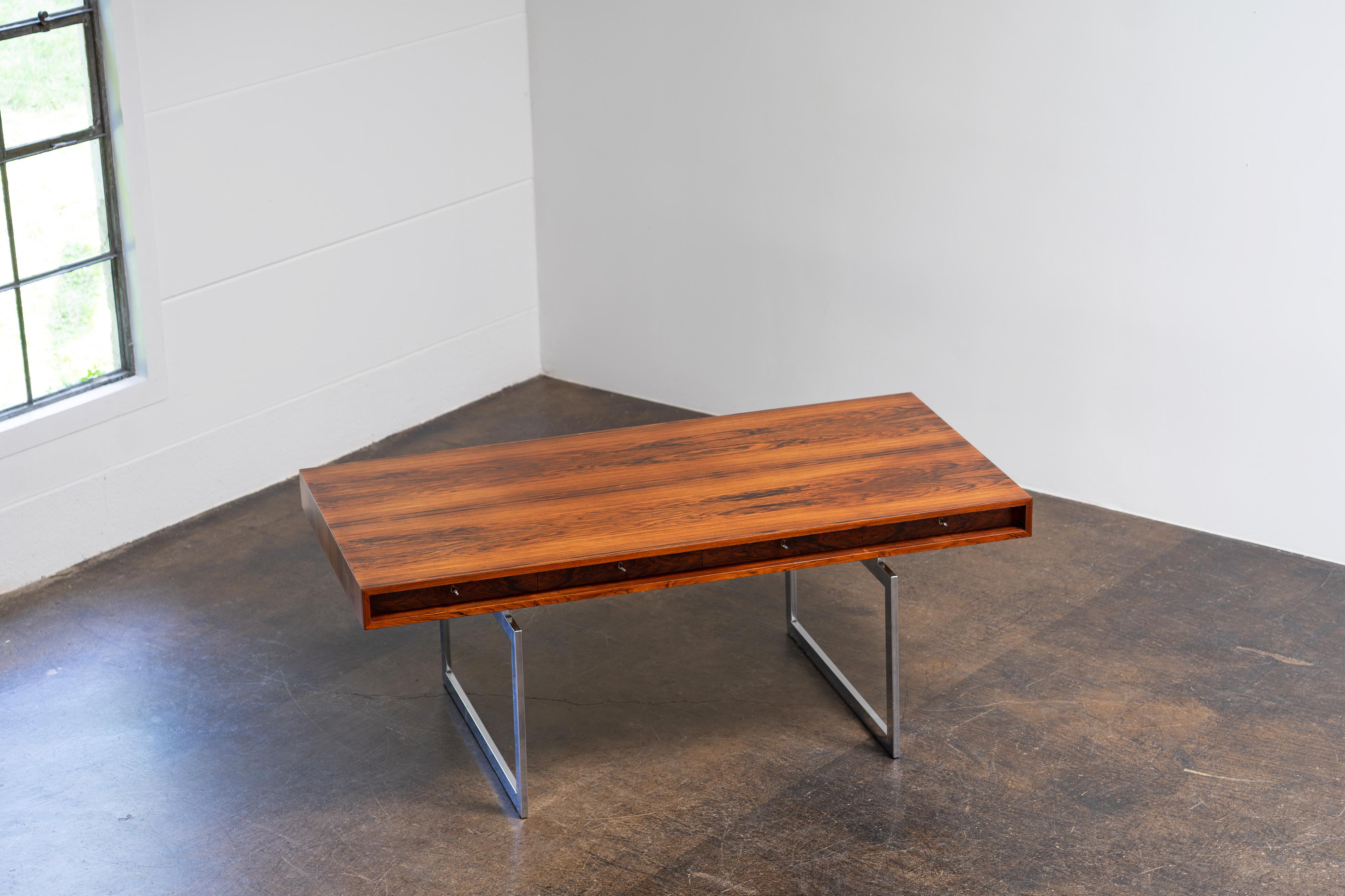 Rosewood Desk by Bodil Kjaer for E. Pedersen & Søn, 1959 In Good Condition In Rosendahl, DE