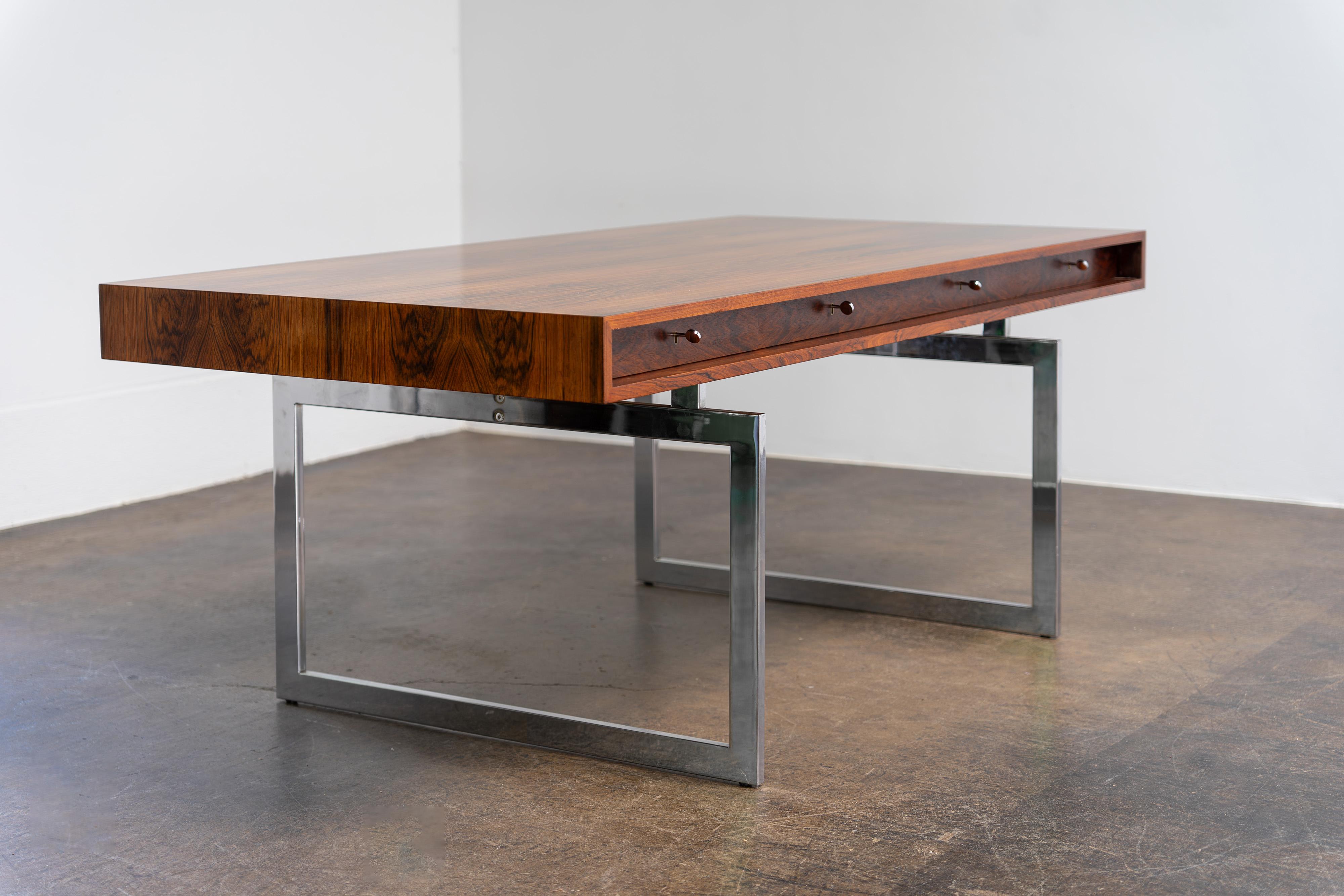 Rosewood Desk by Bodil Kjaer for E. Pedersen & Søn, 1959 2