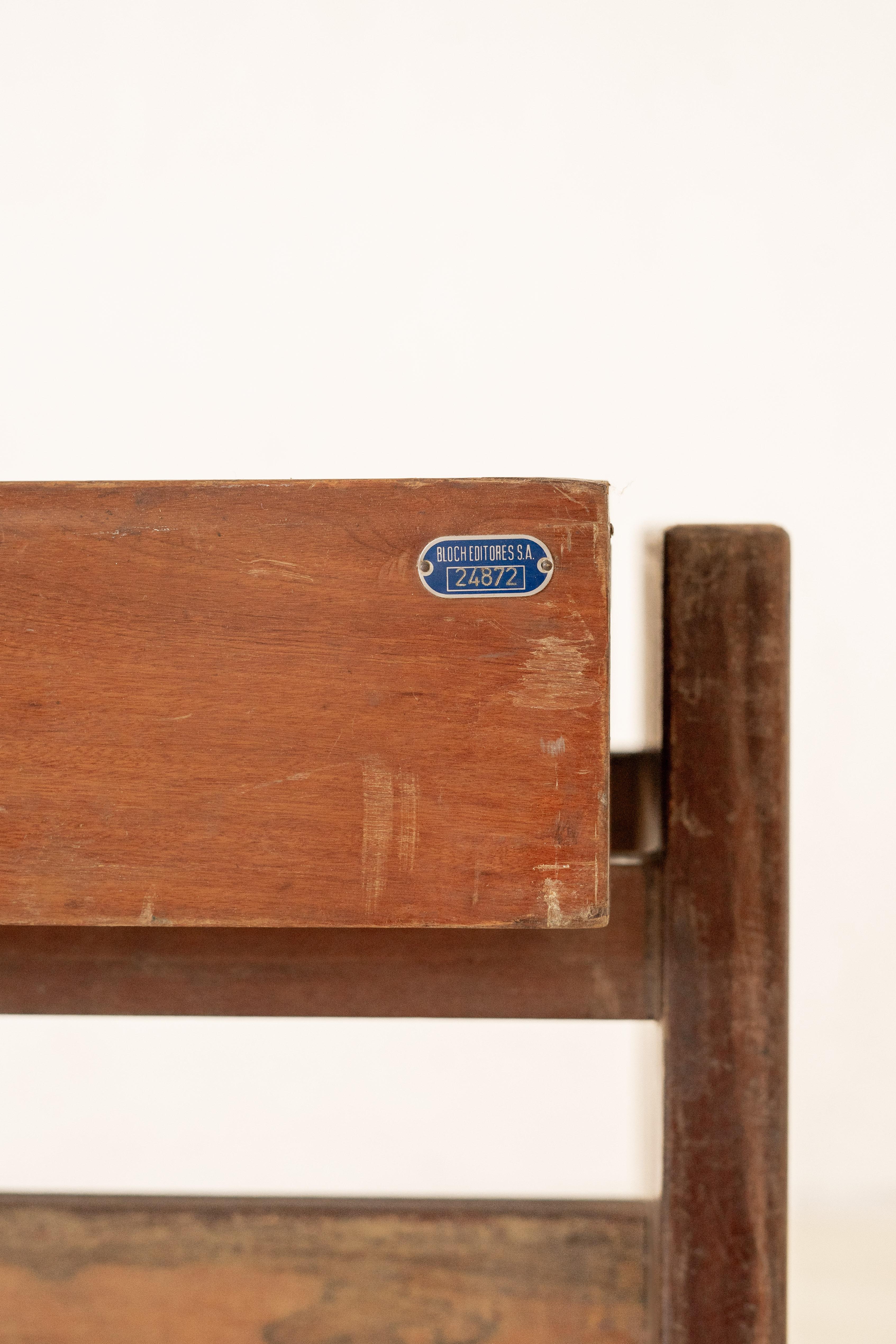 Rosewood Desk by Joaquim Tenreiro, Bloch Editors, 1960s, Brazilian Midcentury 7