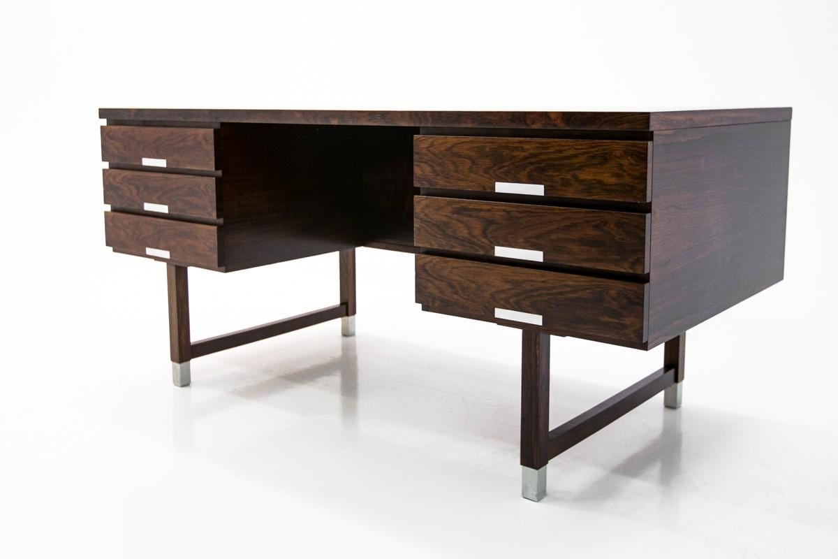 Rosewood Desk by Kai Kristiansen In Good Condition In Chorzów, PL