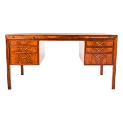 Rosewood Desk by Ole Wanscher for A J Iversen, 1950s