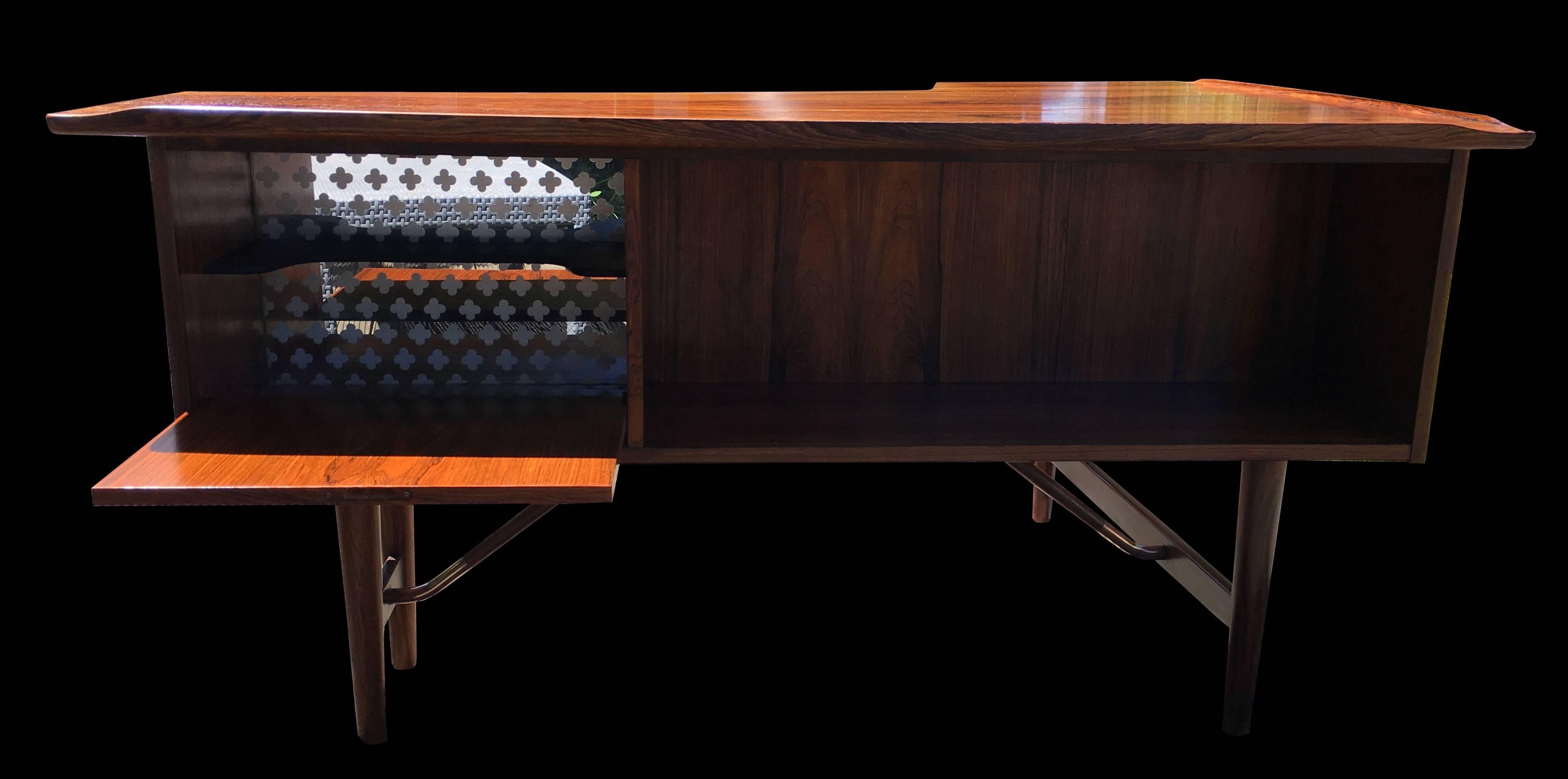 Danish Rosewood Desk by Peter Lovig Nielsen for Hedensted Mobelfabrik