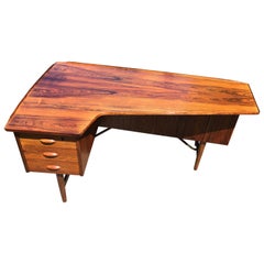 Vintage Rosewood Desk by Peter Lovig Nielsen for Hedensted Mobelfabrik