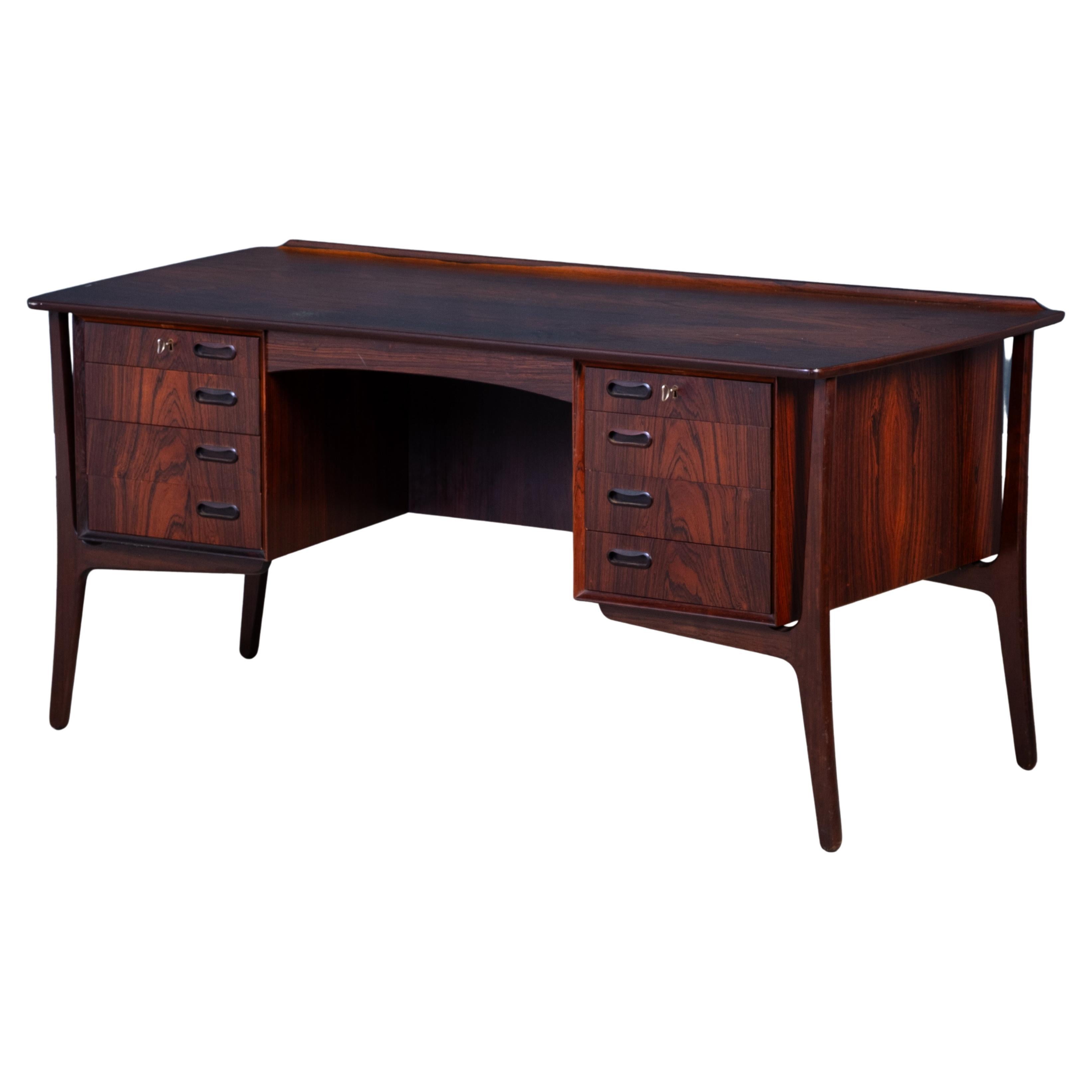 Scrivania in palissandro di Svend Åge Madsen per H. & A. Hansen, anni '60