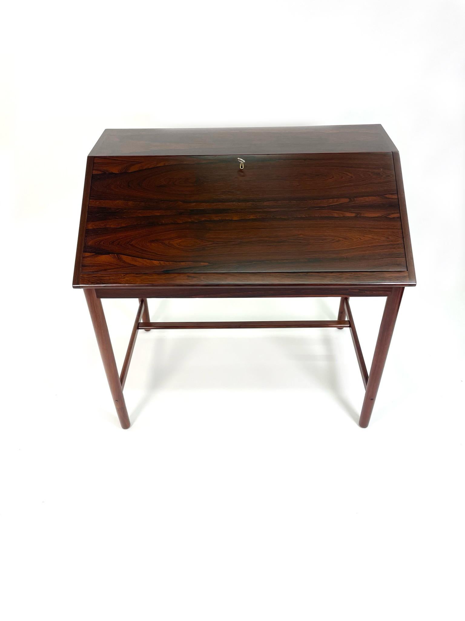 Norwegian Rosewood Desk by Torbjorn Afdal for Bruksbo For Sale