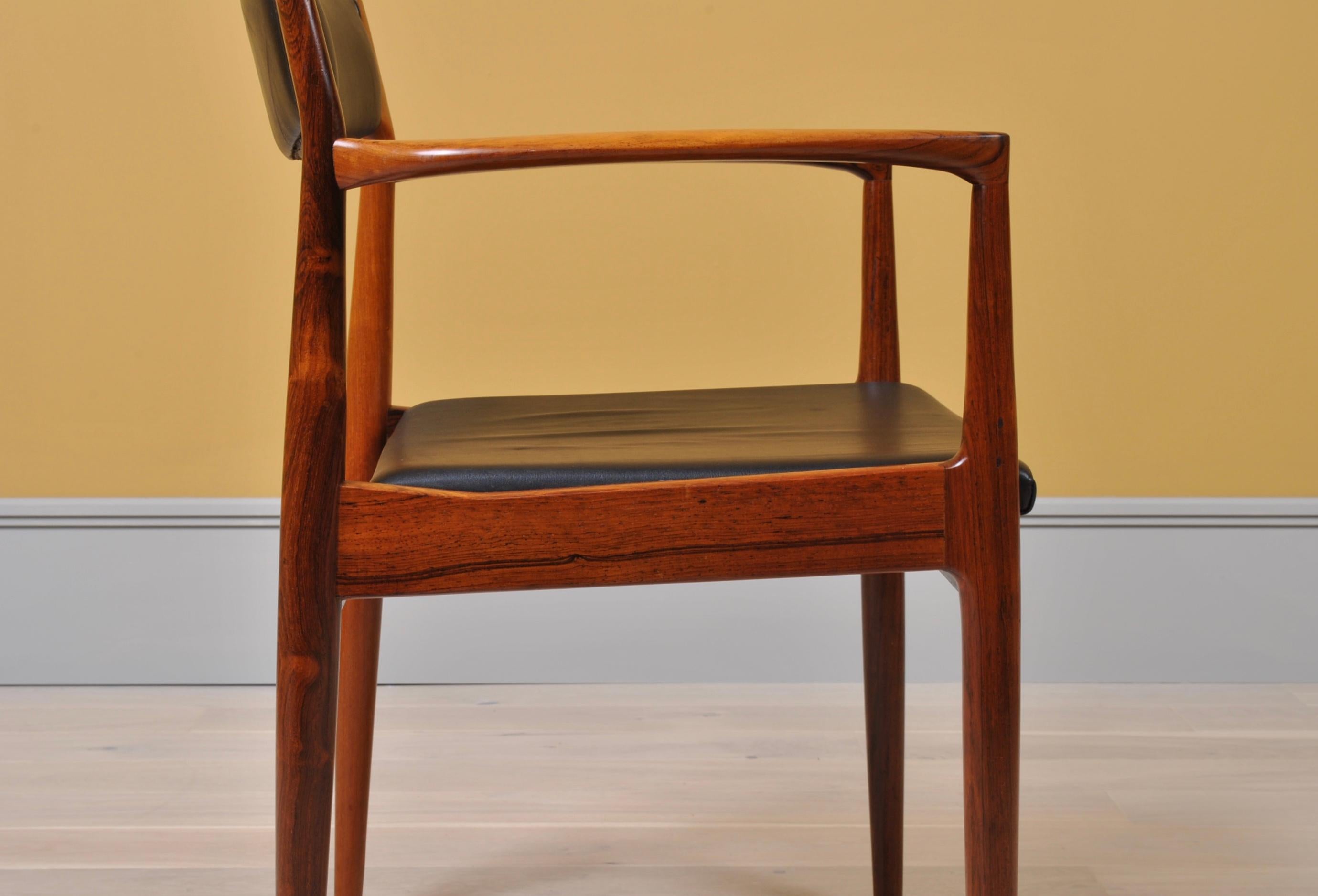 Mid-Century Modern Rosewood Desk Chair, Henry W Klein