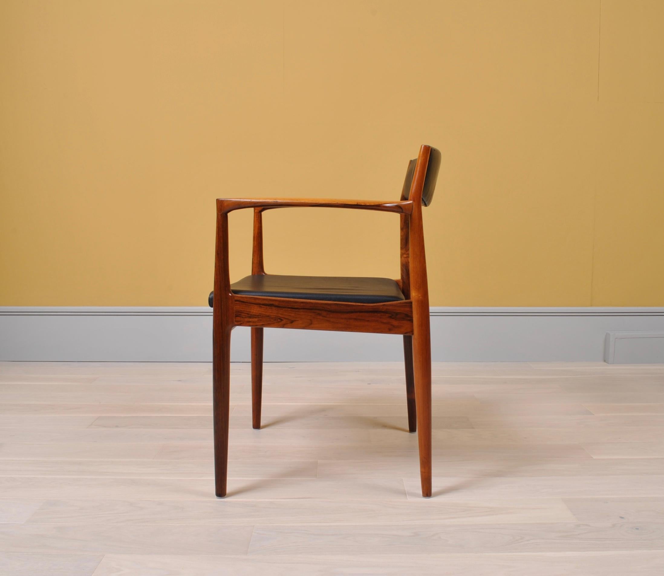 Danish Rosewood Desk Chair, Henry W Klein