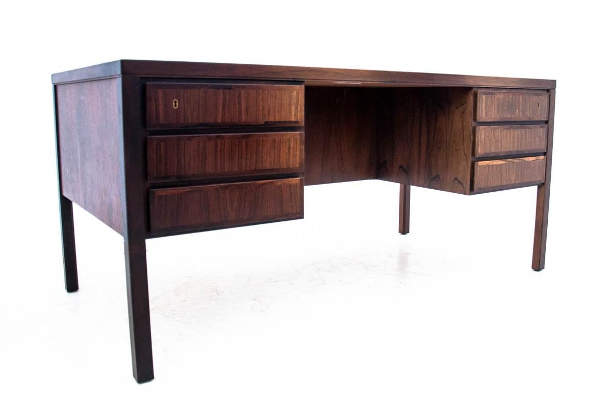 Mid-Century Modern Rosewood Desk, Denmark, 1960s, Design by Omann Jun, Model 77
