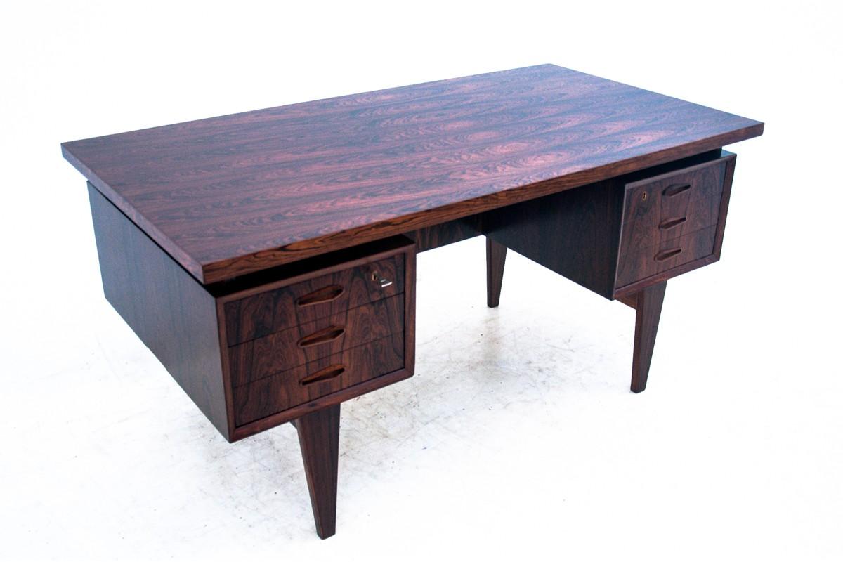 Scandinavian Modern Rosewood Desk, Denmark, 1960s