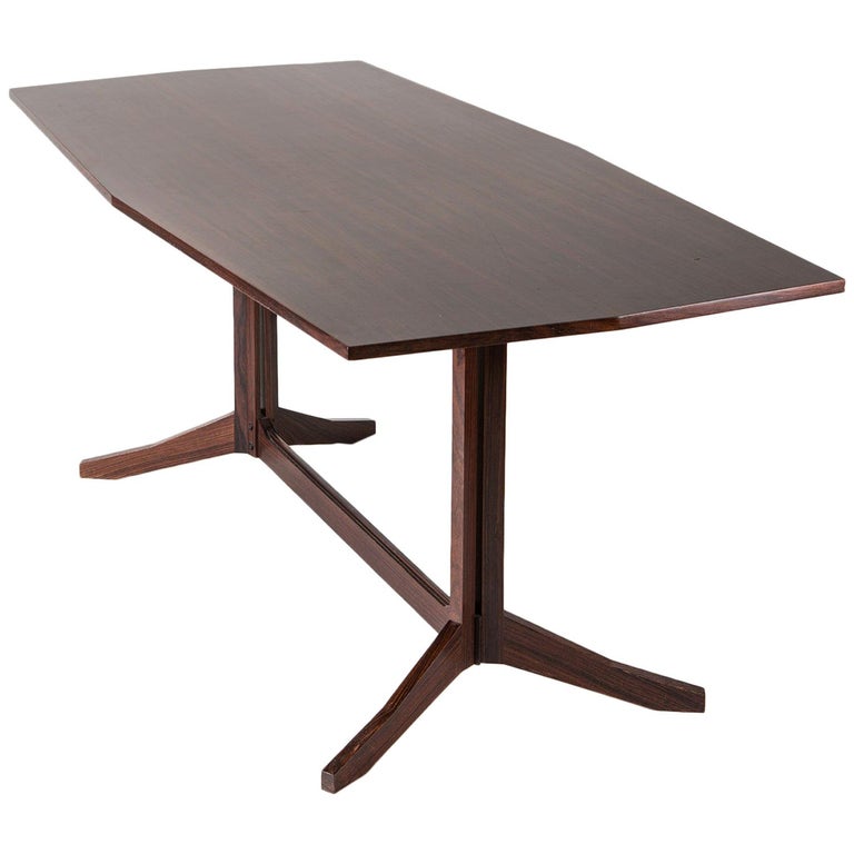 Rosewood Desk Manufactured by Poggi For Sale at 1stDibs