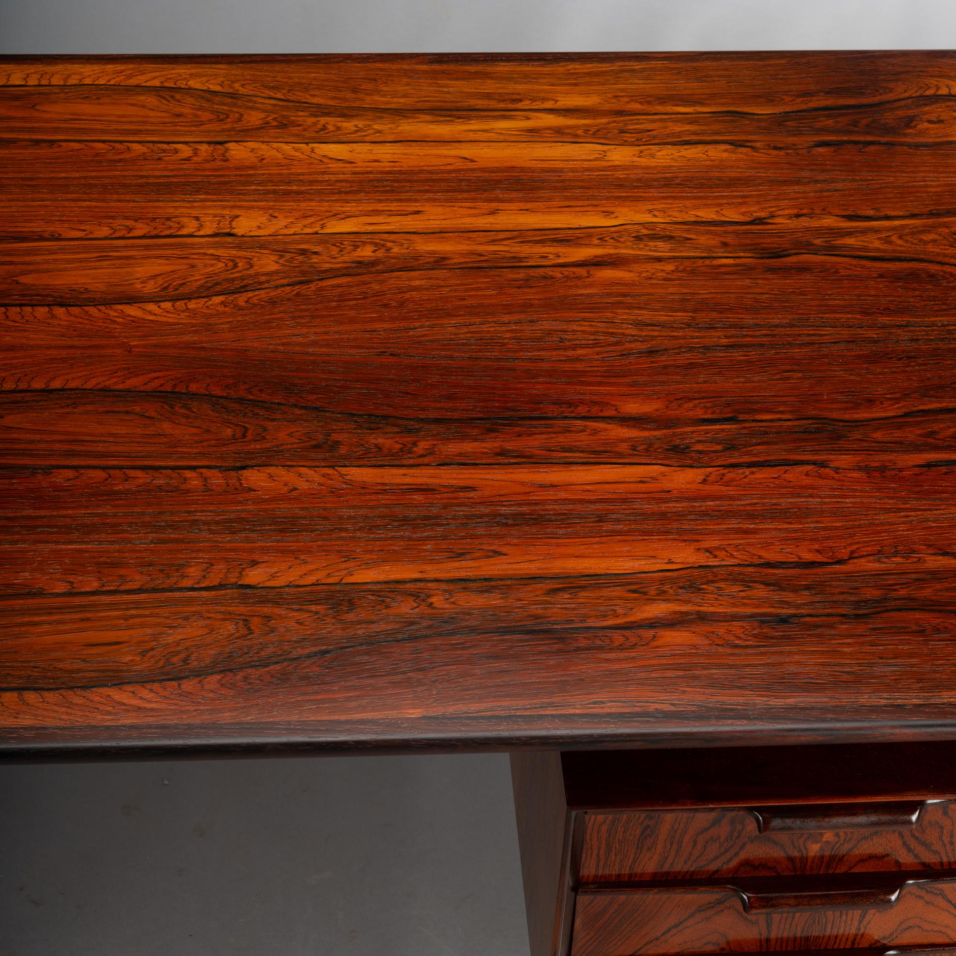 Rosewood Desk Model 75 by Gunni Omann for Omann Jun Møbelfabrik, 1950s 11