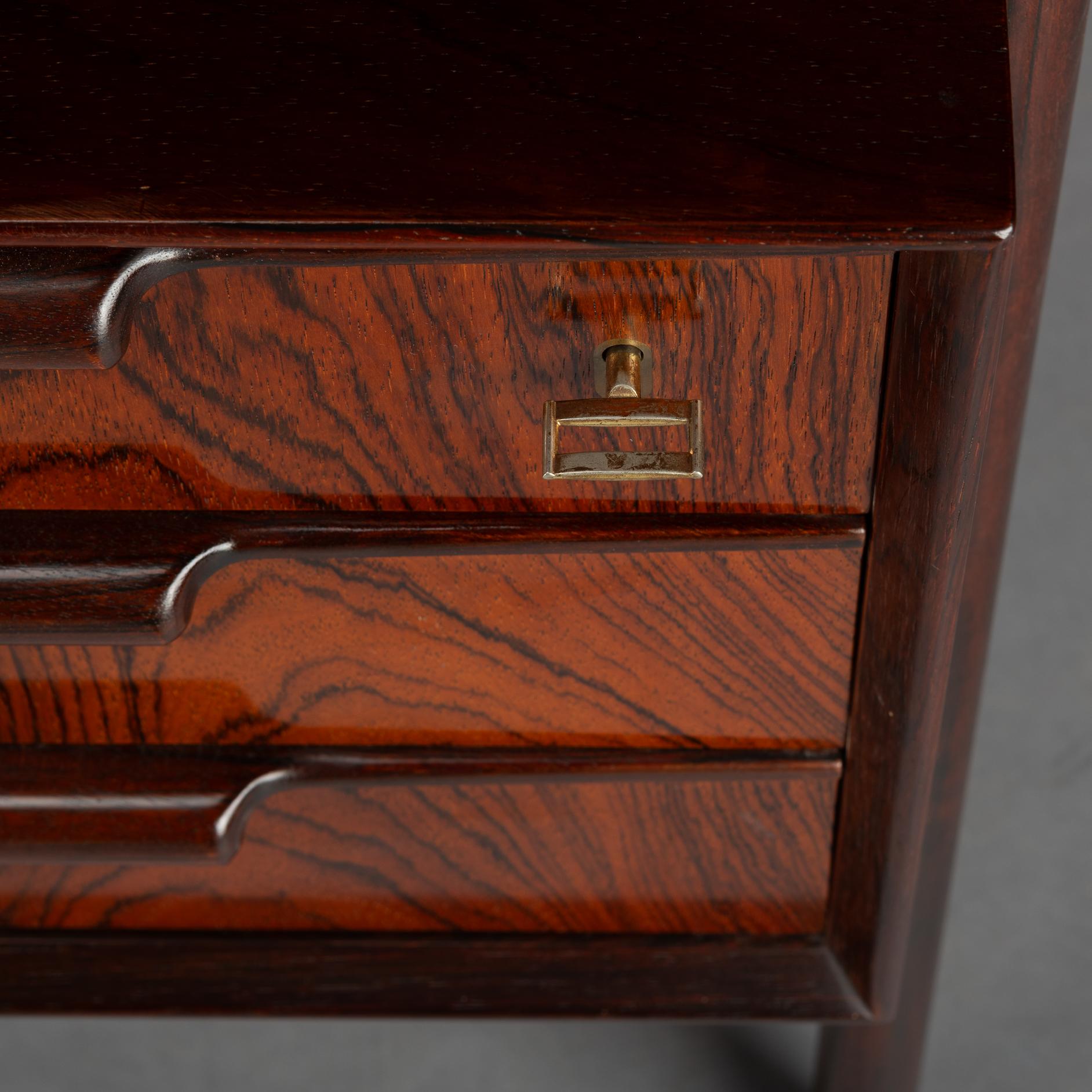 Mid-20th Century Rosewood Desk Model 75 by Gunni Omann for Omann Jun Møbelfabrik, 1950s