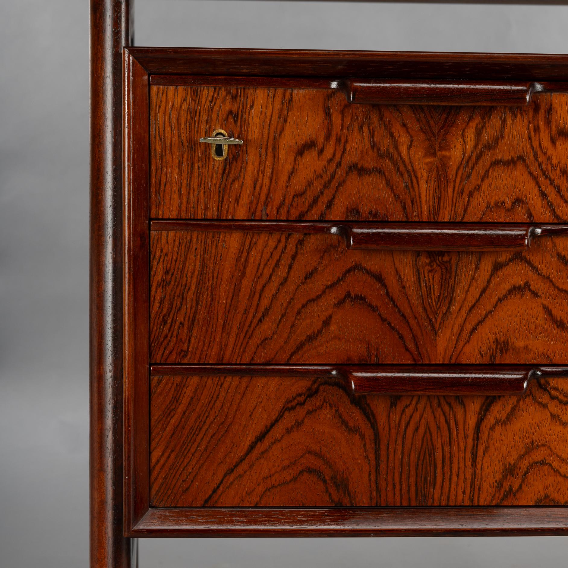 Rosewood Desk Model 75 by Gunni Omann for Omann Jun Møbelfabrik, 1950s 1