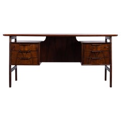 Rosewood Desk Model 75 by Gunni Omann for Omann Jun Møbelfabrik, 1950s