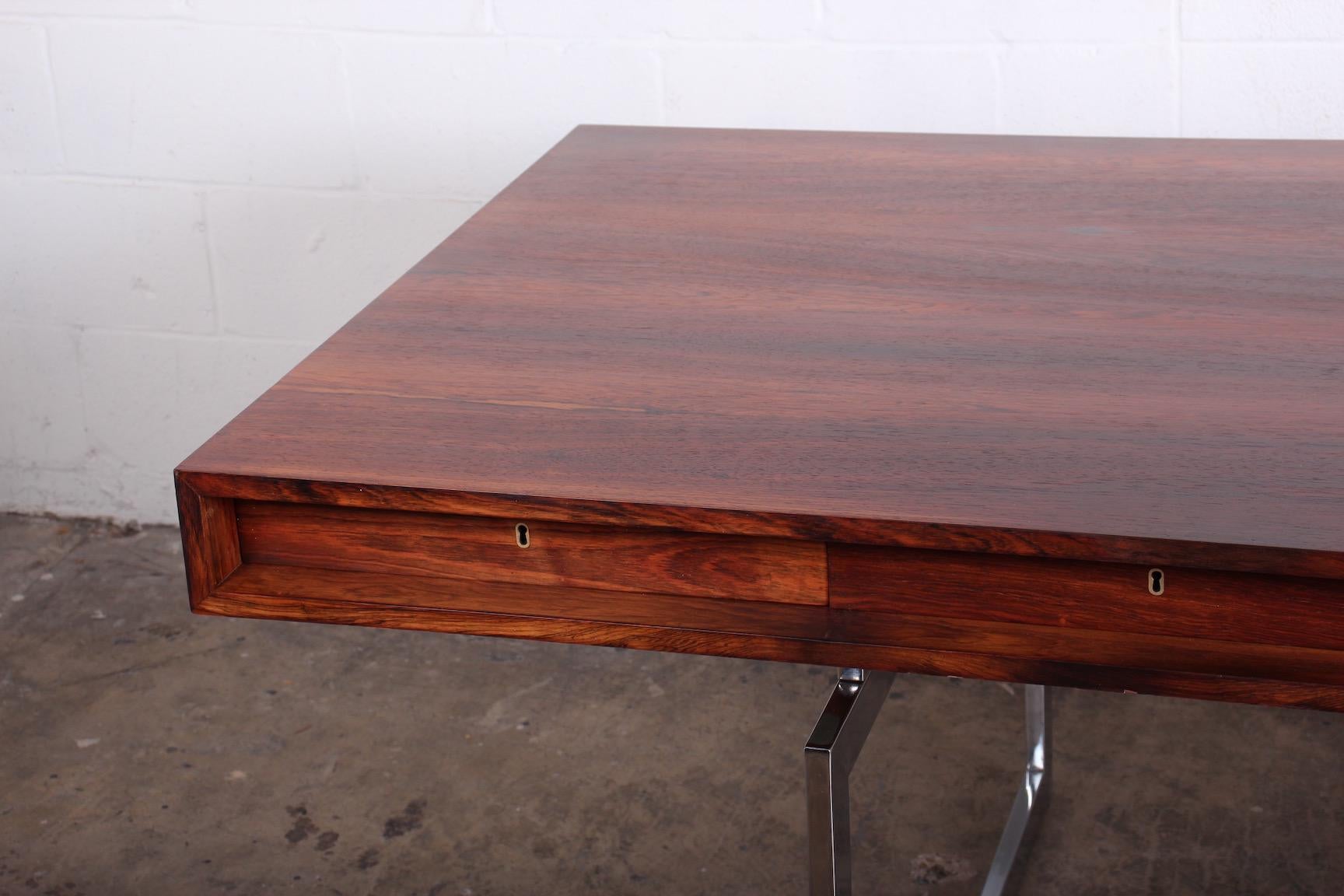Mid-20th Century Rosewood Desk Model 901 by Bodil Kjaer for E. Pedersen & Søn