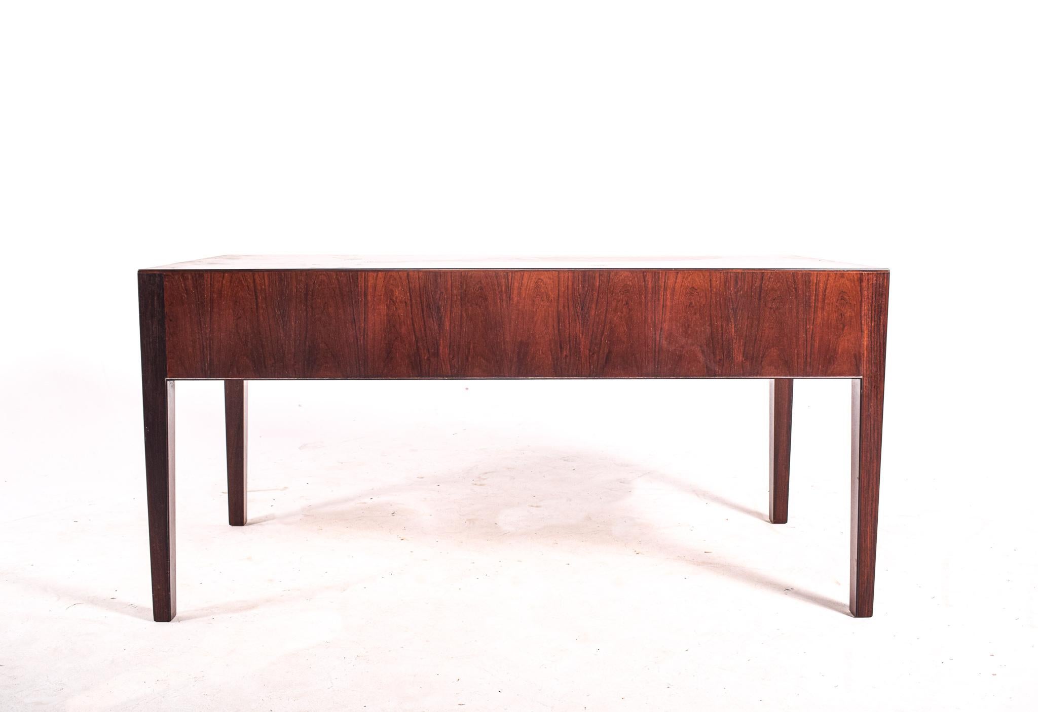Rosewood Desk, Ole Wanscher by A. J. Iversen, 1950 and Chair In Good Condition In Lisboa, Lisboa