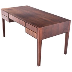 Rosewood Desk, Ole Wanscher by A. J. Iversen, 1950 and Chair