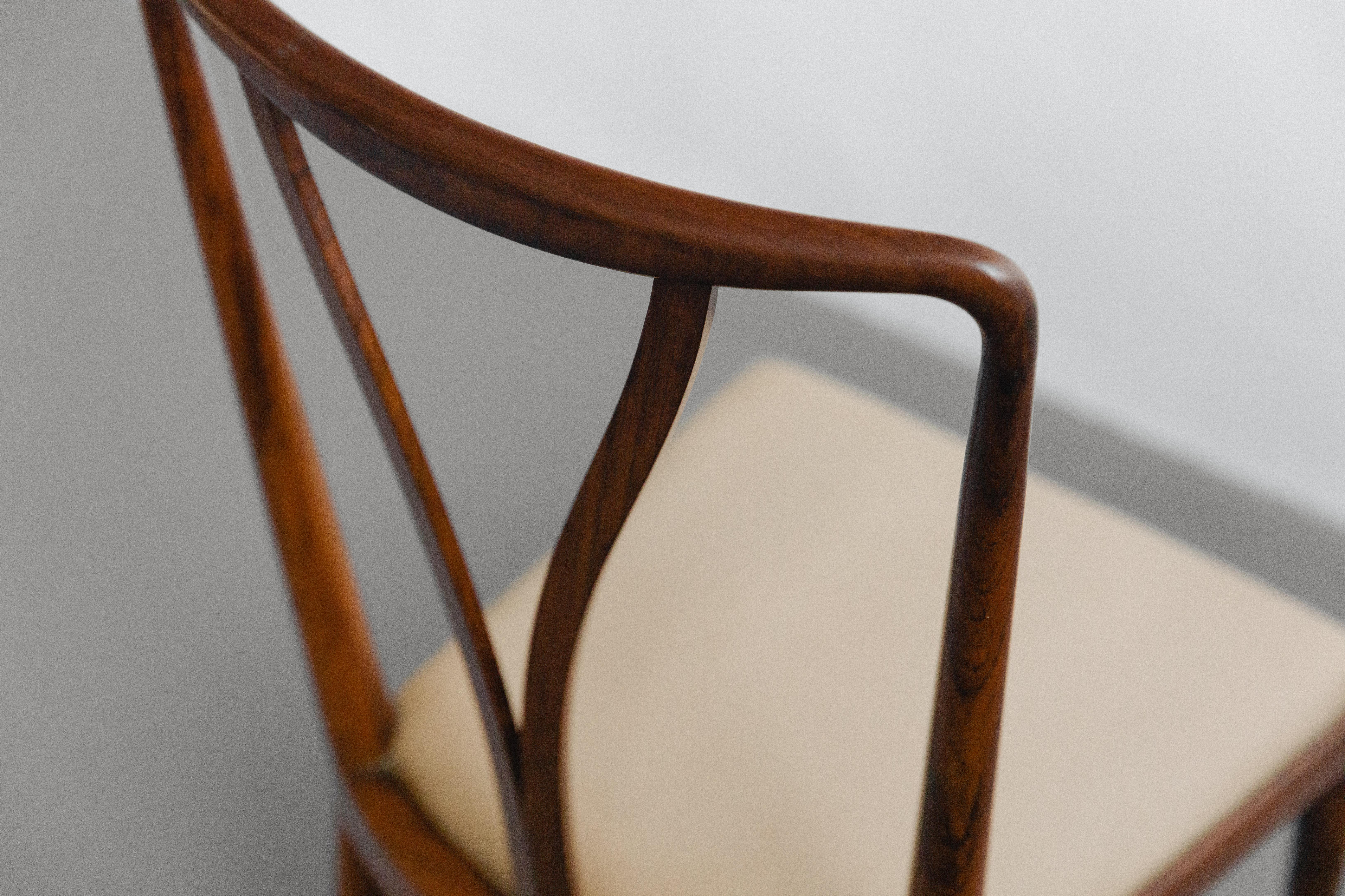 Rosewood Dining Chair, Giuseppe Scapinelli, Brazilian Midcentury, 1950s 4