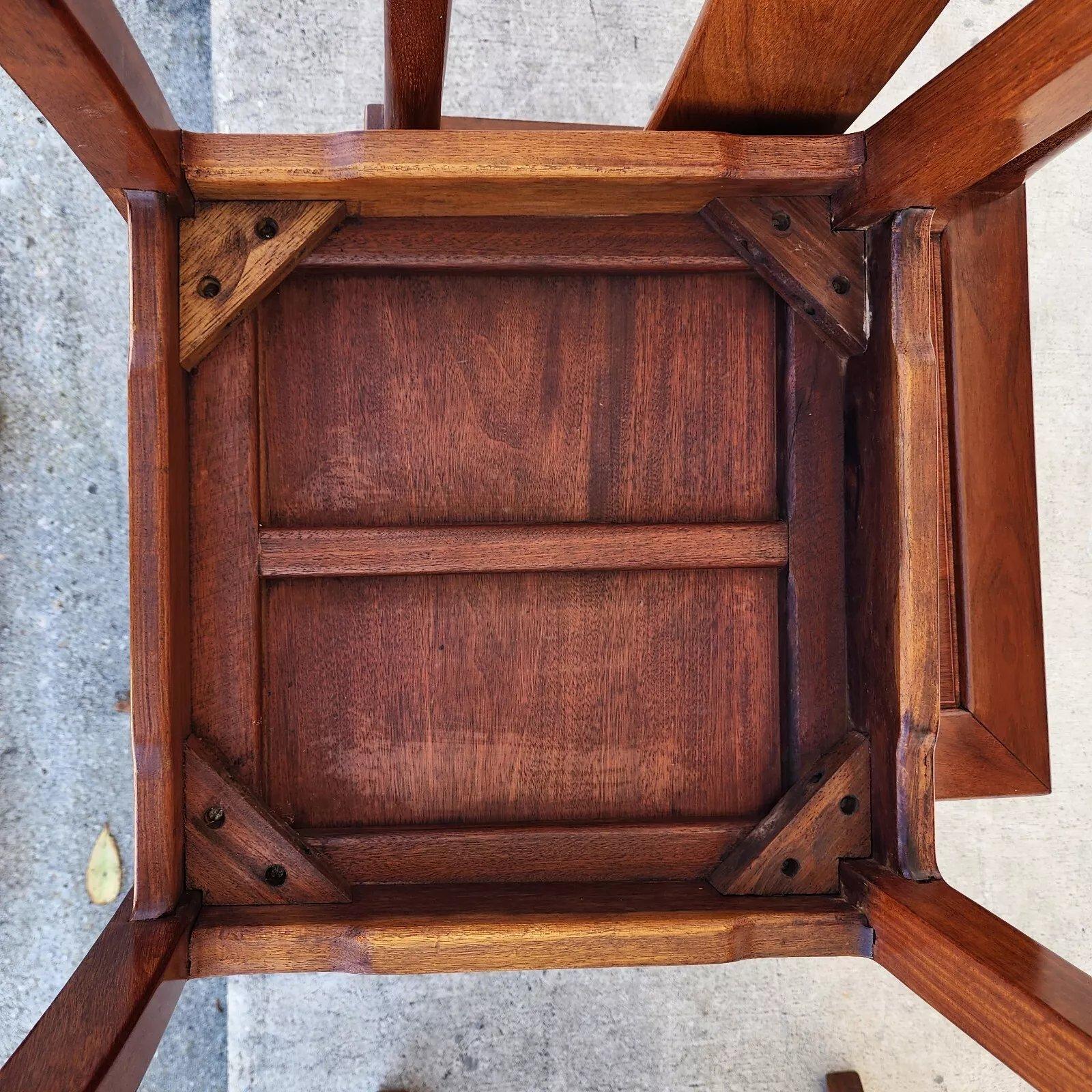 Rosewood Dining Chairs 1960s Asian Ming Chinoiserie For Sale 8