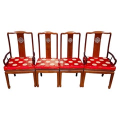 Sedie da pranzo in palissandro 1960 Ming Ming Chinoiserie asiatico