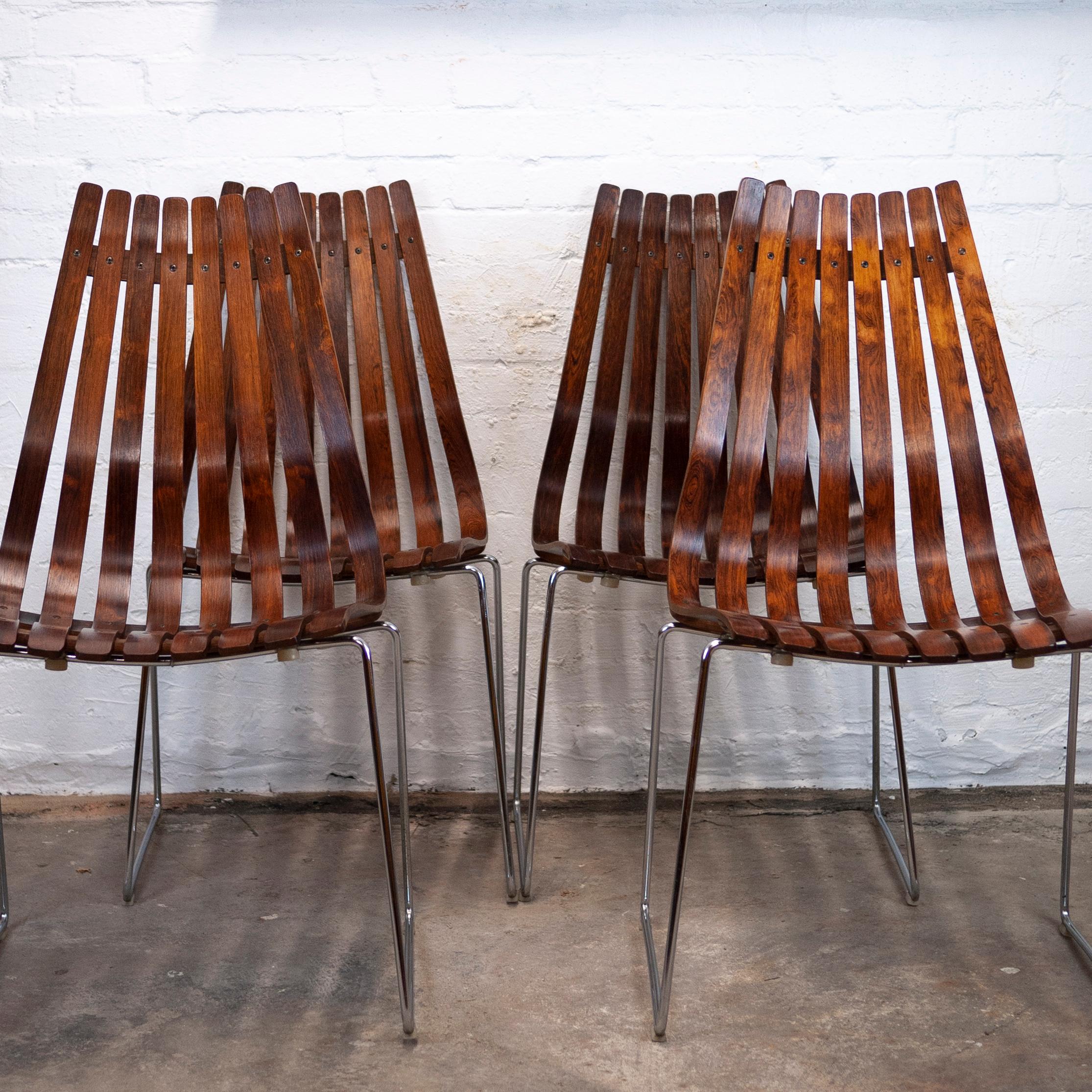 Rosewood Dining Chairs by Hans Brattrud for Hove Møbler, 1960s, Set of 8 5