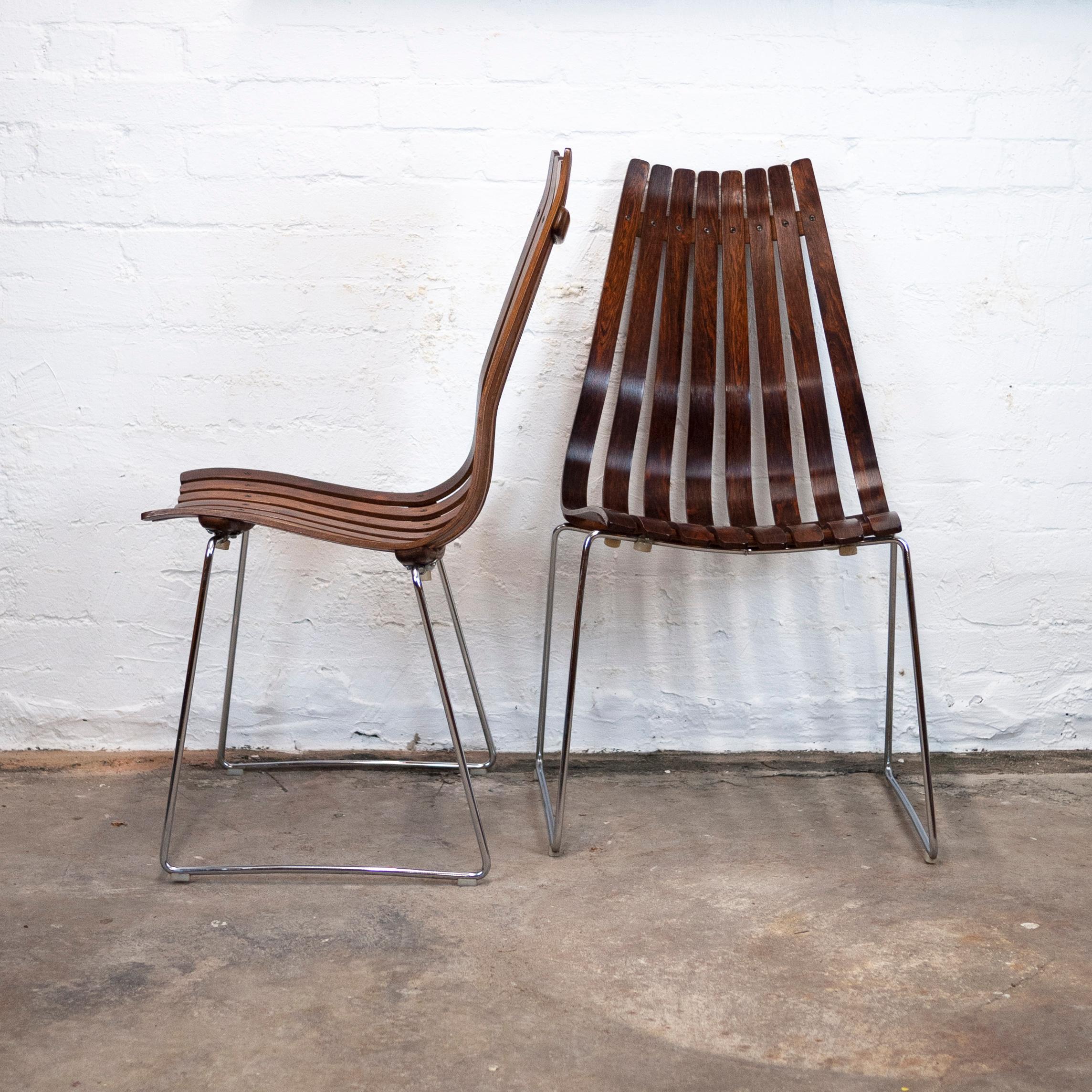 Rosewood Dining Chairs by Hans Brattrud for Hove Møbler, 1960s, Set of 8 7