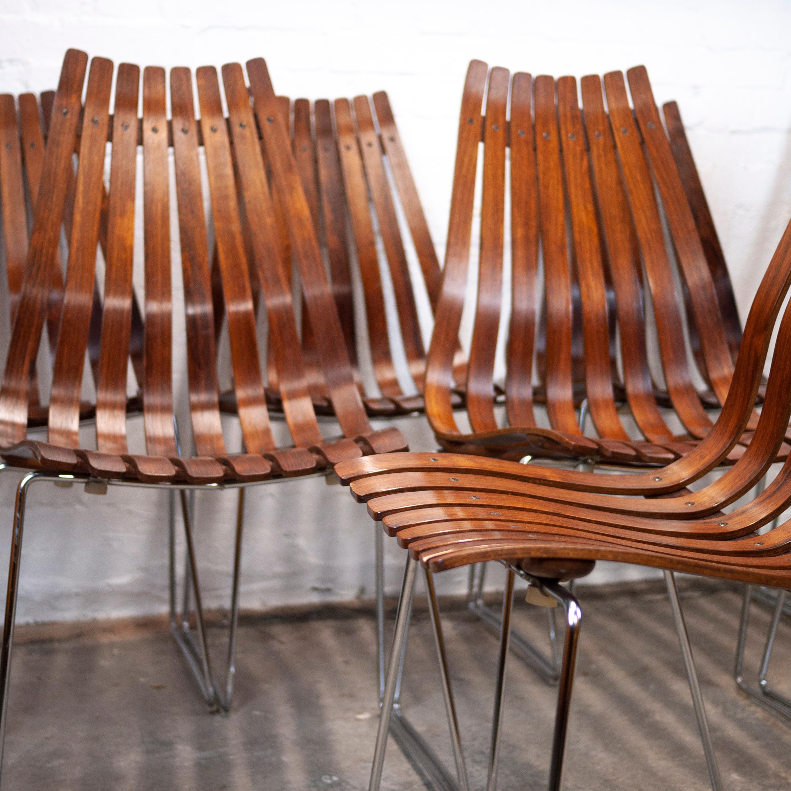 Rosewood Dining Chairs by Hans Brattrud for Hove Møbler, 1960s, Set of 8 1