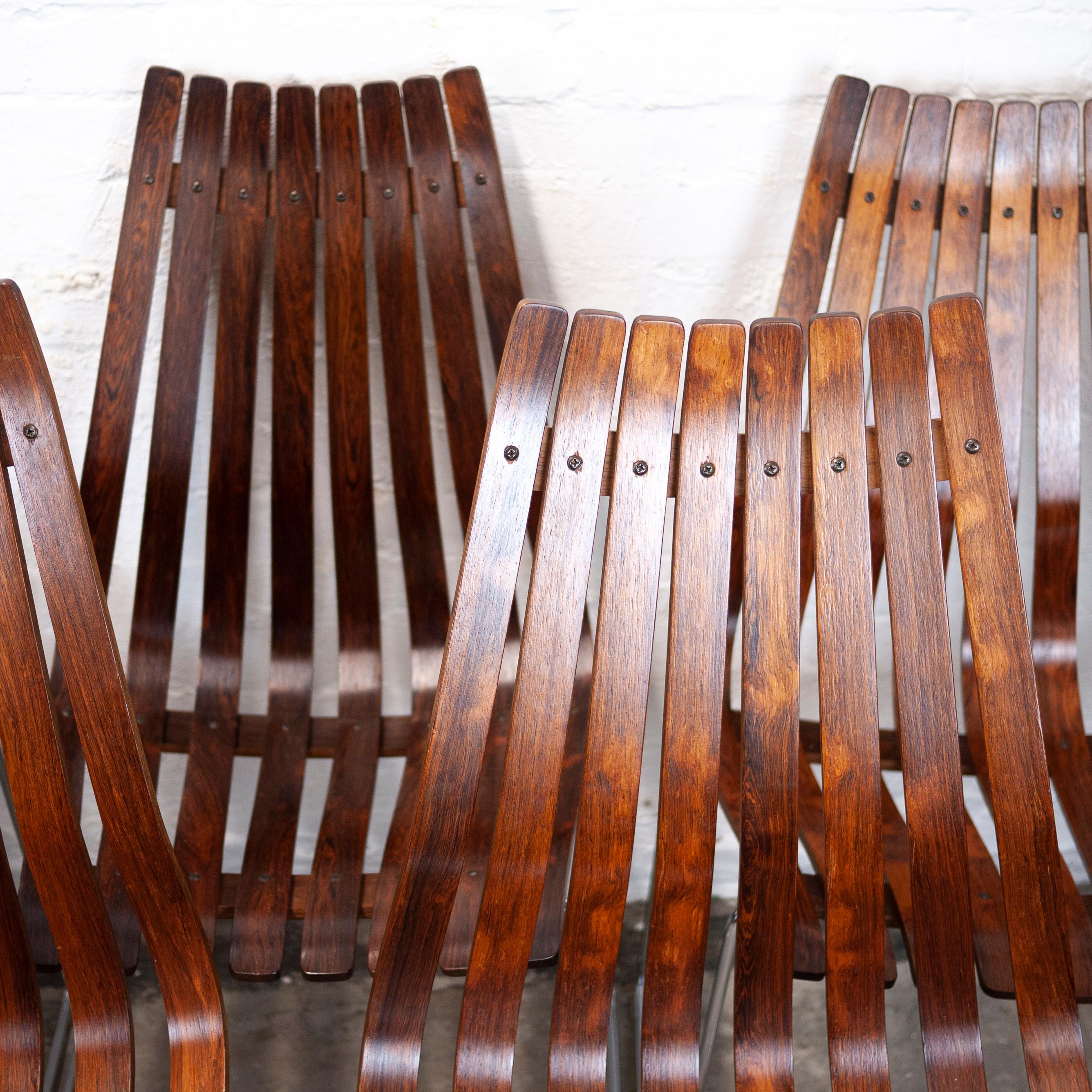 Rosewood Dining Chairs by Hans Brattrud for Hove Møbler, 1960s, Set of 8 2