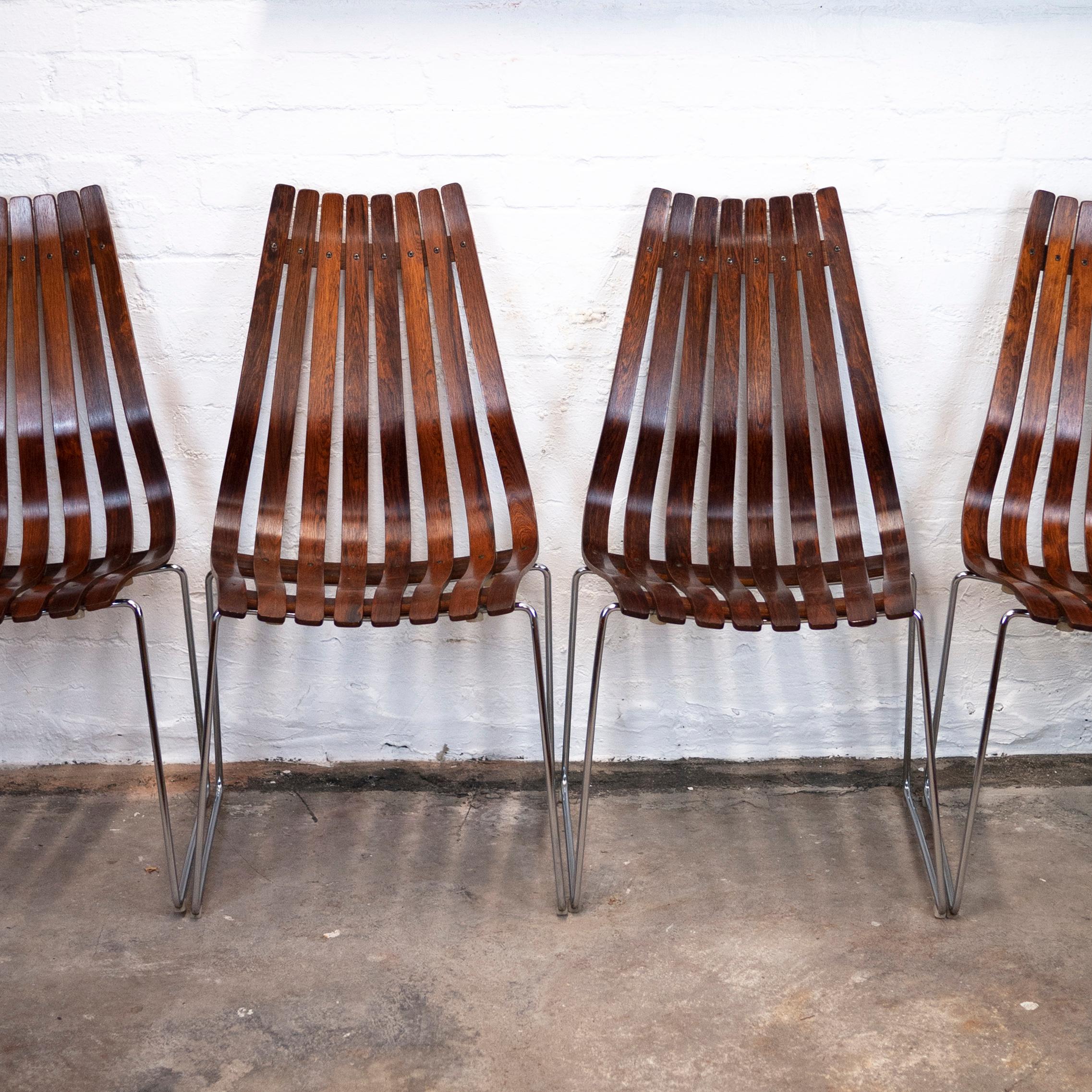 Rosewood Dining Chairs by Hans Brattrud for Hove Møbler, 1960s, Set of 8 3