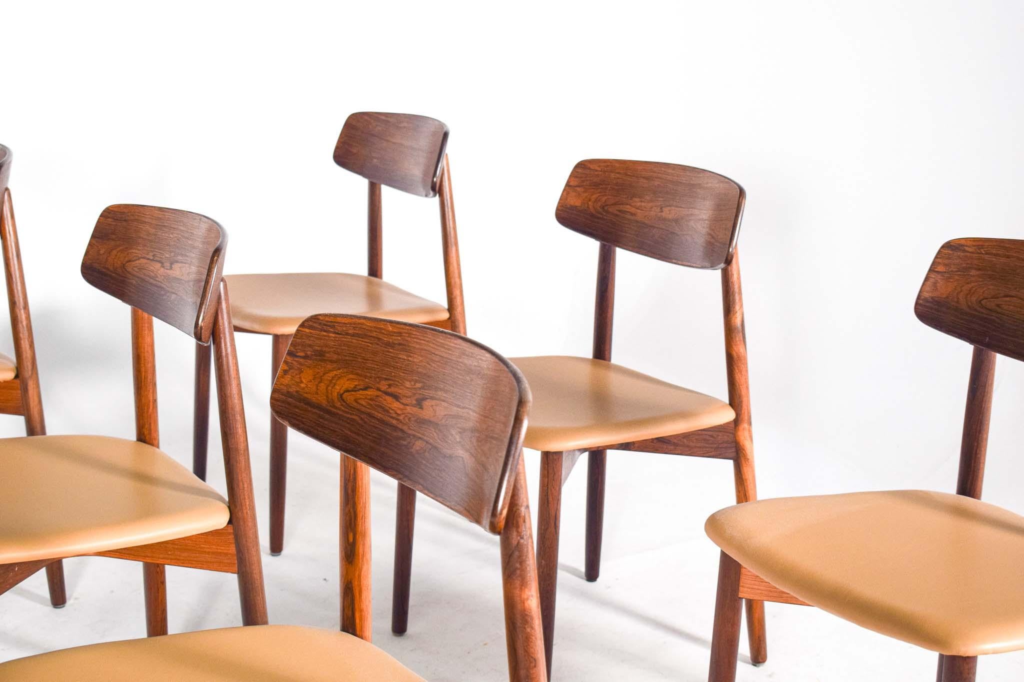 Danish Rosewood Dining Chairs by Harry Østergaard for Randers Møbelfabrik, 1960s For Sale