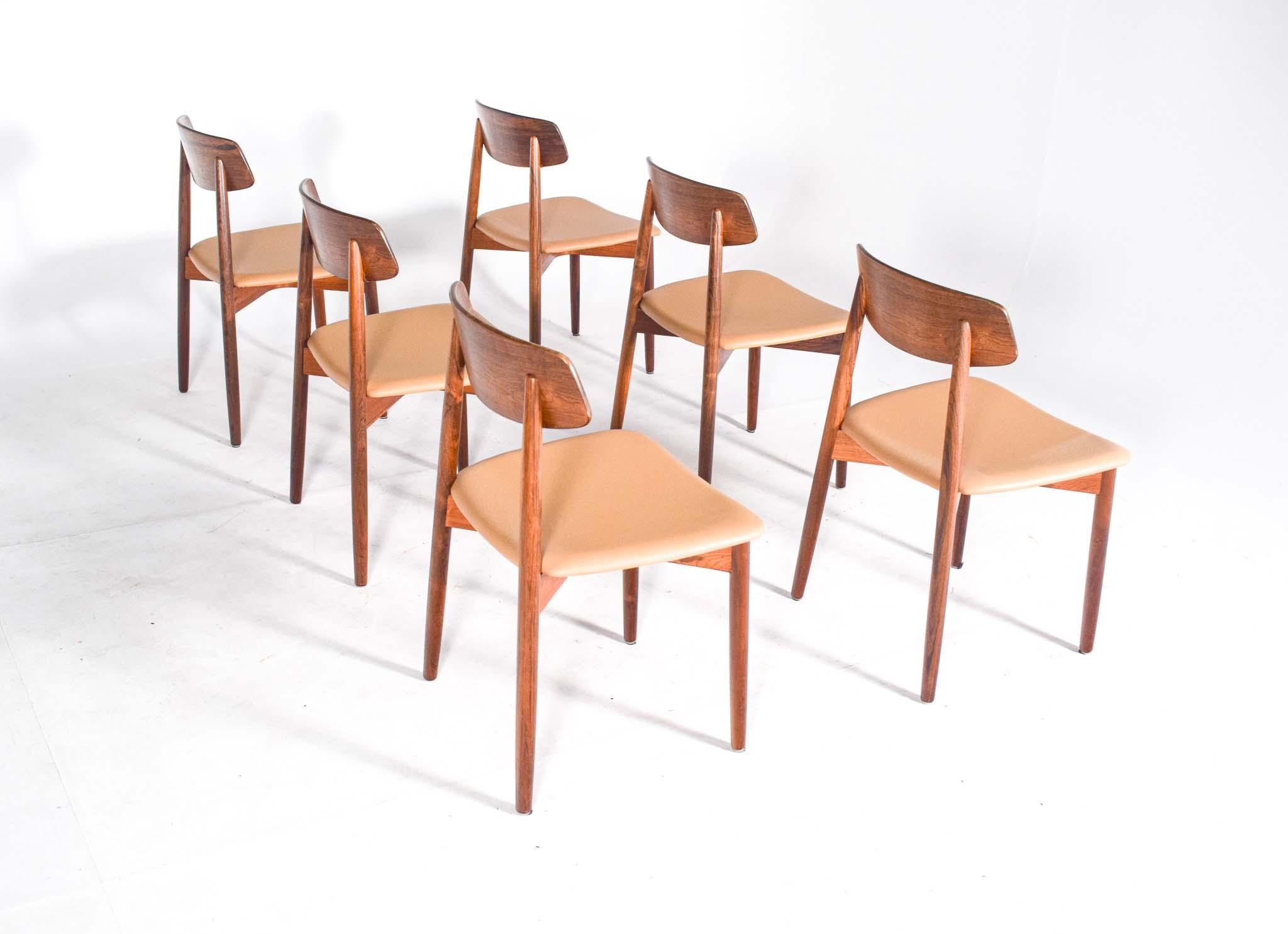 Rosewood Dining Chairs by Harry Østergaard for Randers Møbelfabrik, 1960s In Good Condition For Sale In Lisboa, Lisboa