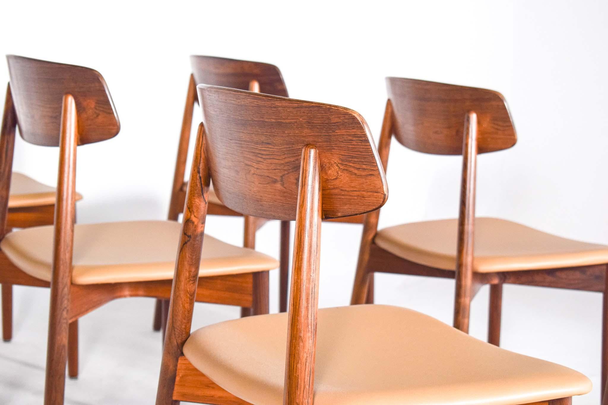 Mid-20th Century Rosewood Dining Chairs by Harry Østergaard for Randers Møbelfabrik, 1960s For Sale