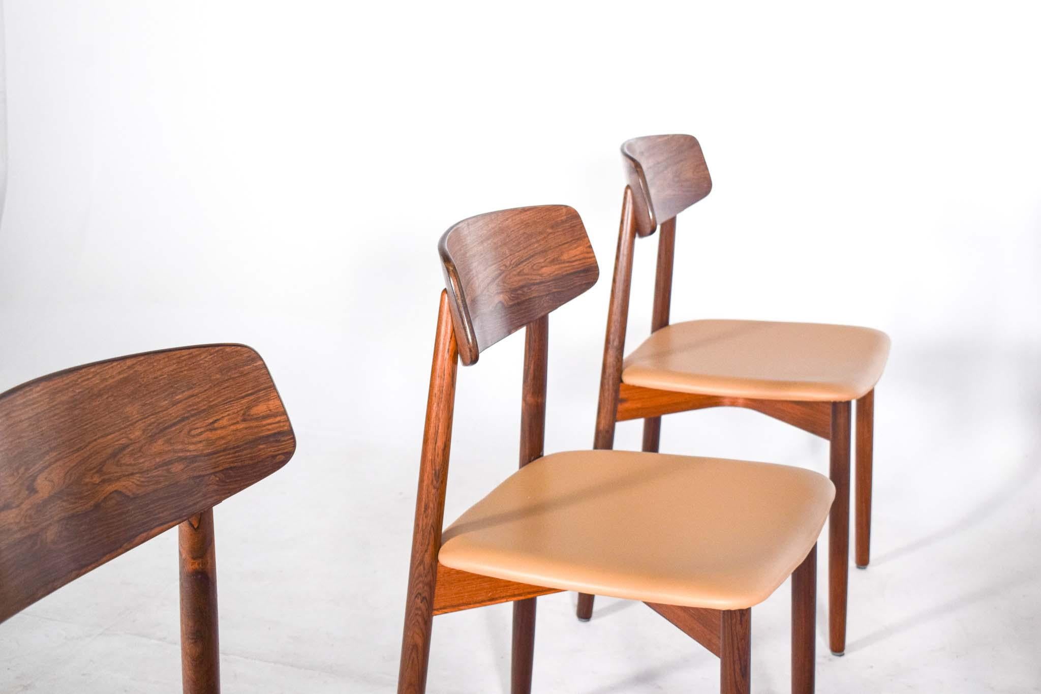 Rosewood Dining Chairs by Harry Østergaard for Randers Møbelfabrik, 1960s For Sale 2