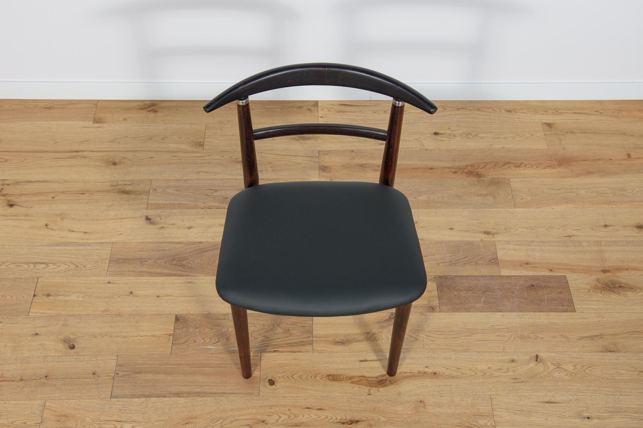 Rosewood Dining Chairs by Helge Sibast & Børge Rammerskov, Denmark, 1960s. For Sale 2