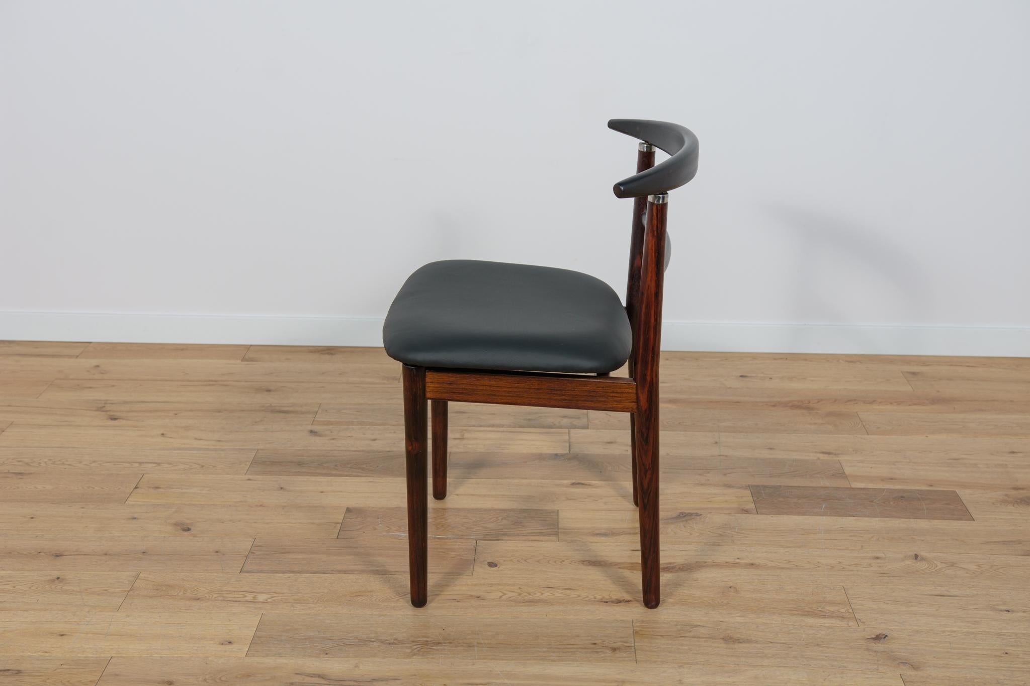 Rosewood Dining Chairs by Helge Sibast & Børge Rammerskov, Denmark, 1960s. For Sale 3